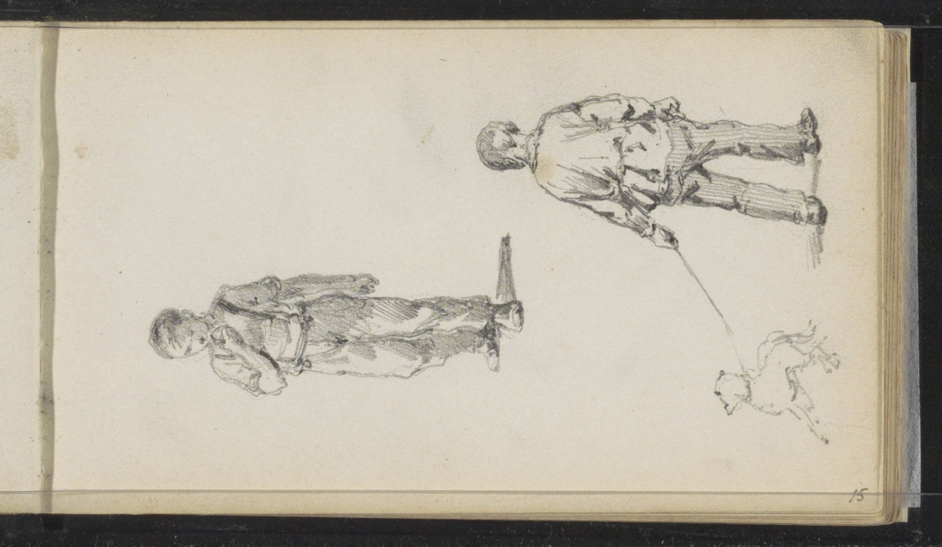 Twee jongens en een hond by Cornelis Springer