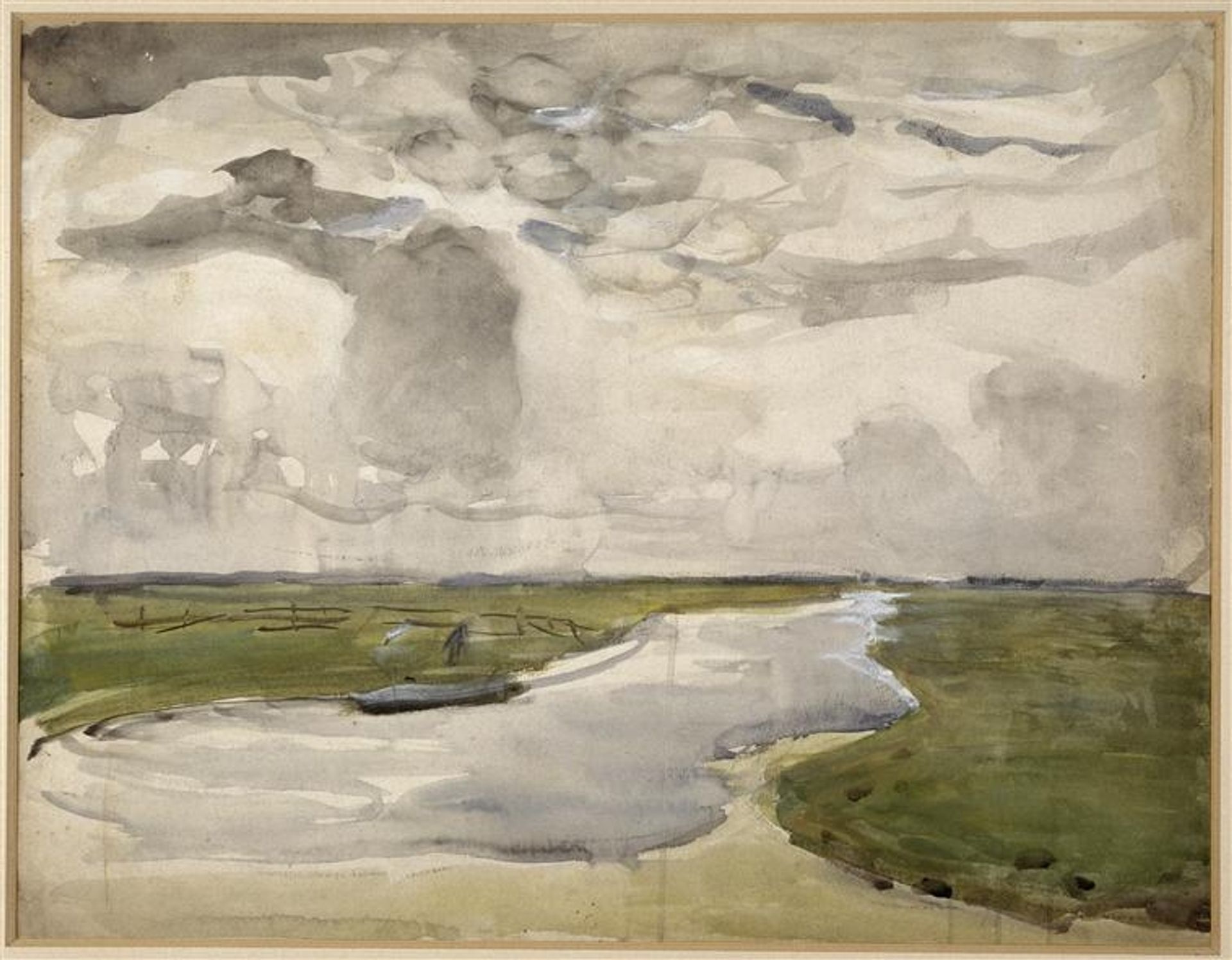 Meandering Landscape with River by Piet Mondrian