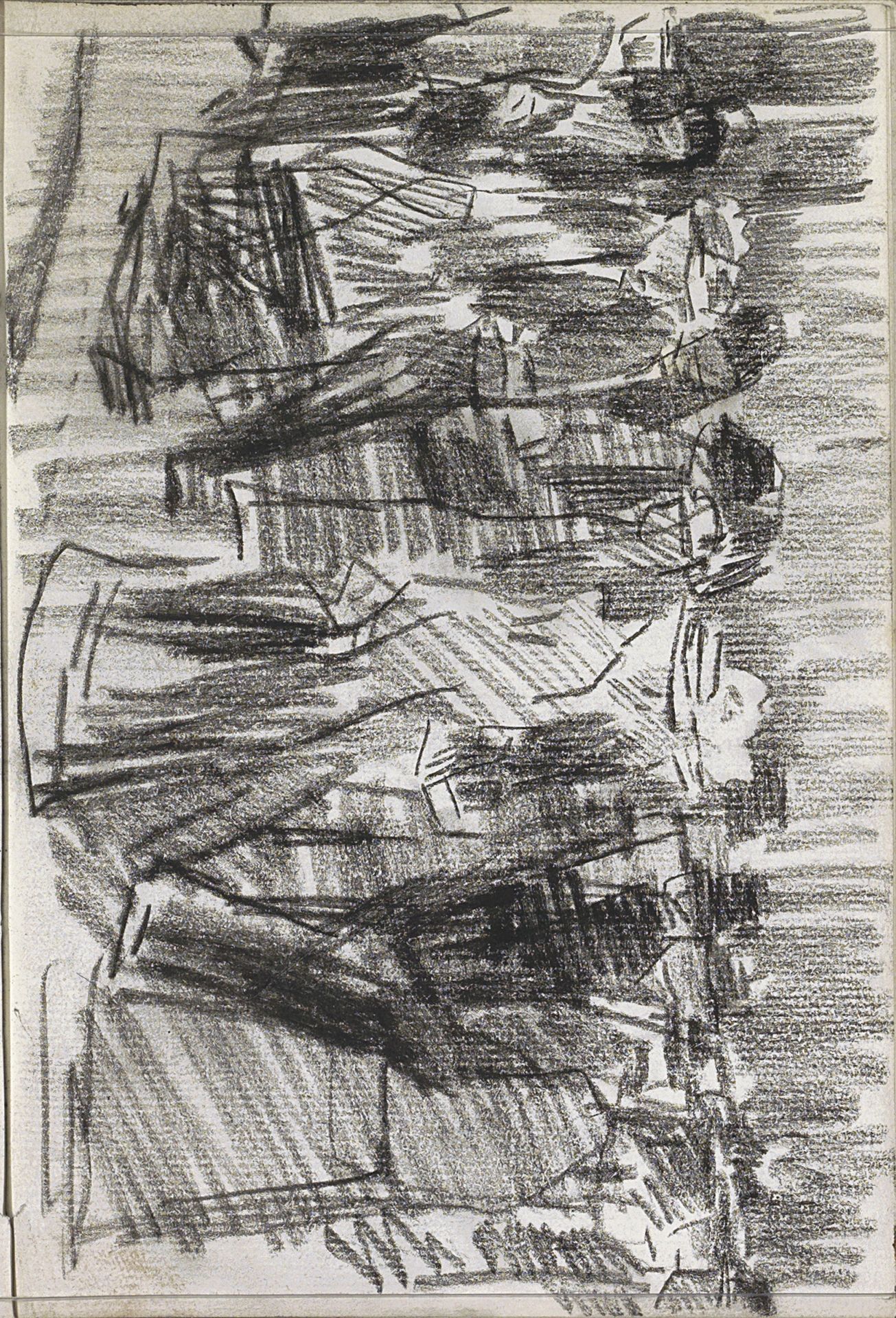 Vrouwen en mannen op straat by Isaac Israels