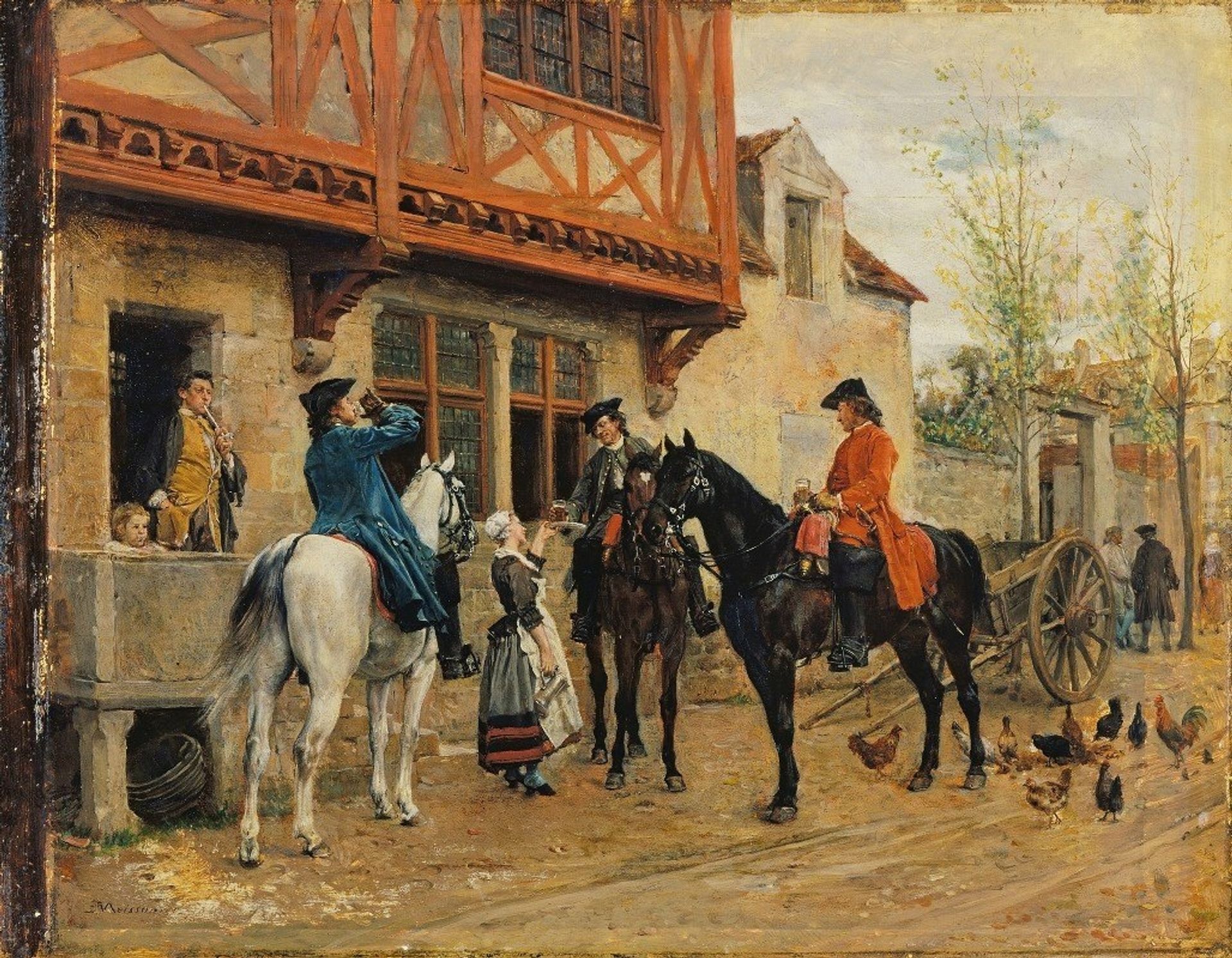 Halt at an Inn by Ernest Meissonier