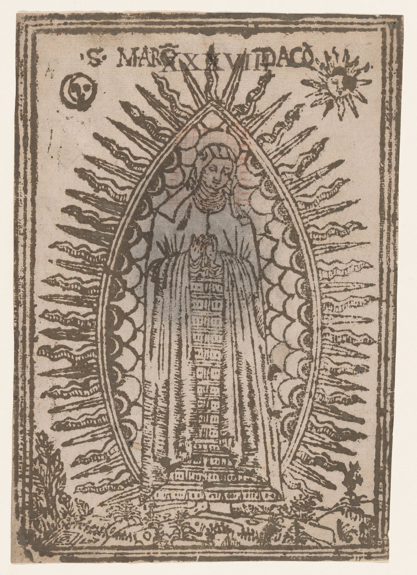 Saint Margaret of Cortona surrounded by rays of light by Anonymous