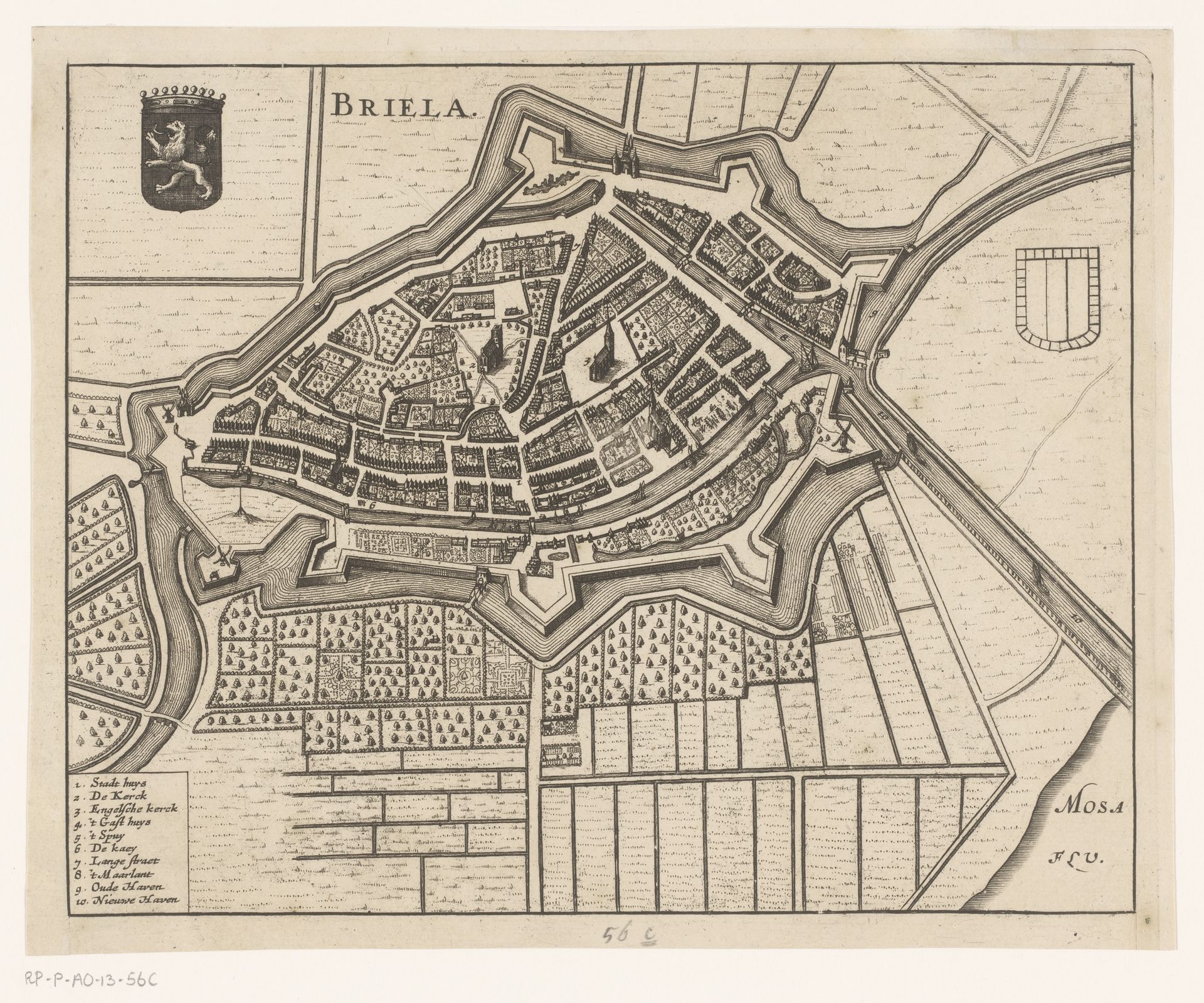 Plattegrond van Brielle by Anonymous