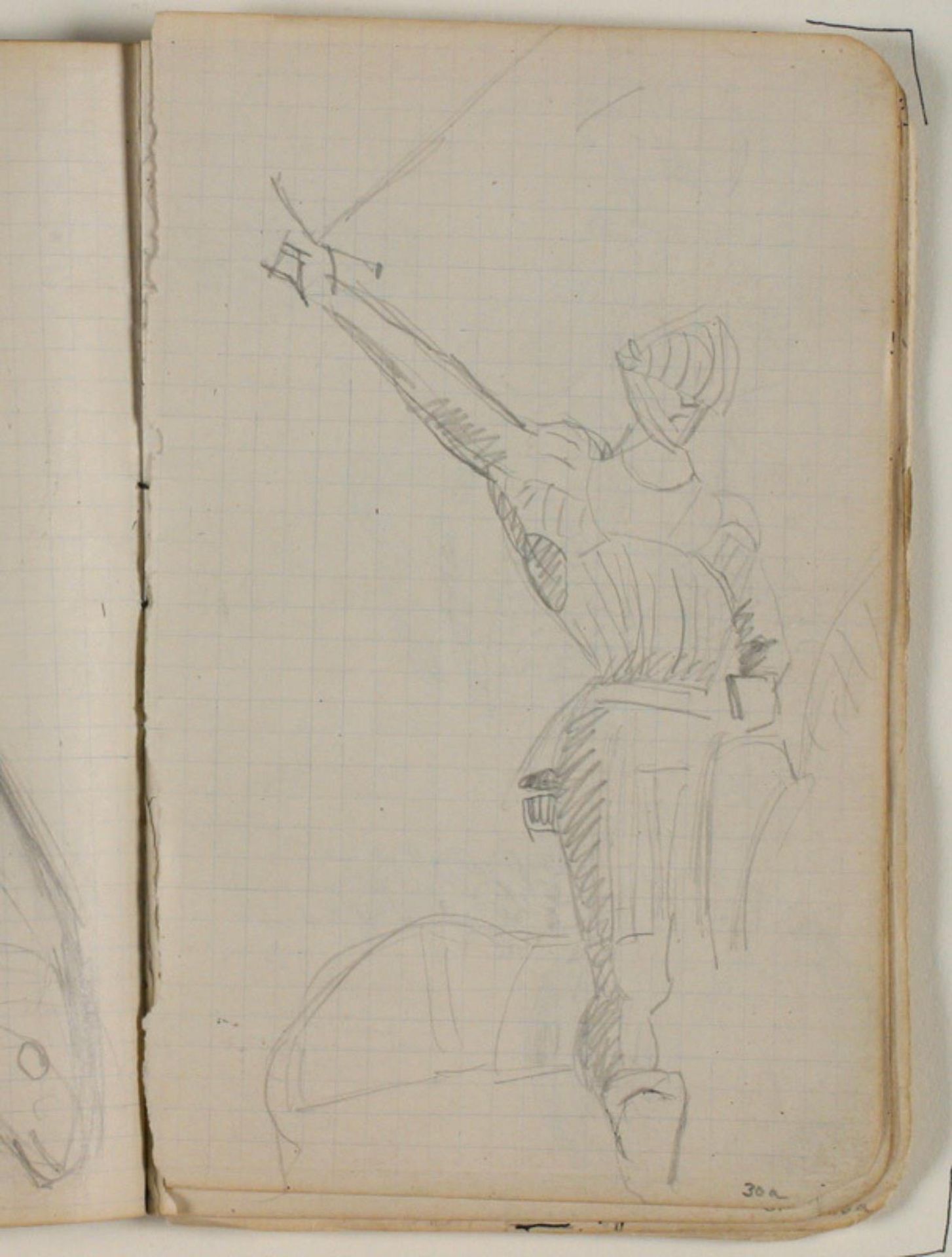 Skitse af en rytterstatue by Niels Larsen Stevns