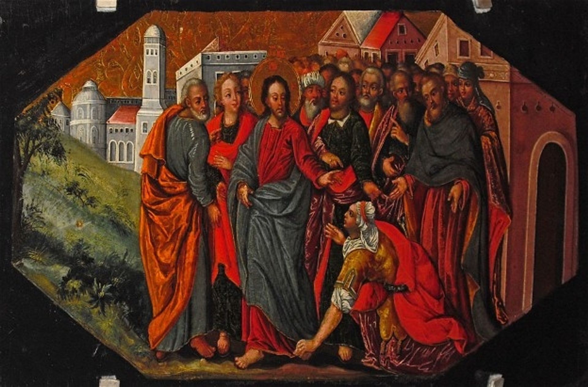 Christ Healing the Hemorrhaging Woman by Ivan Rutkovych