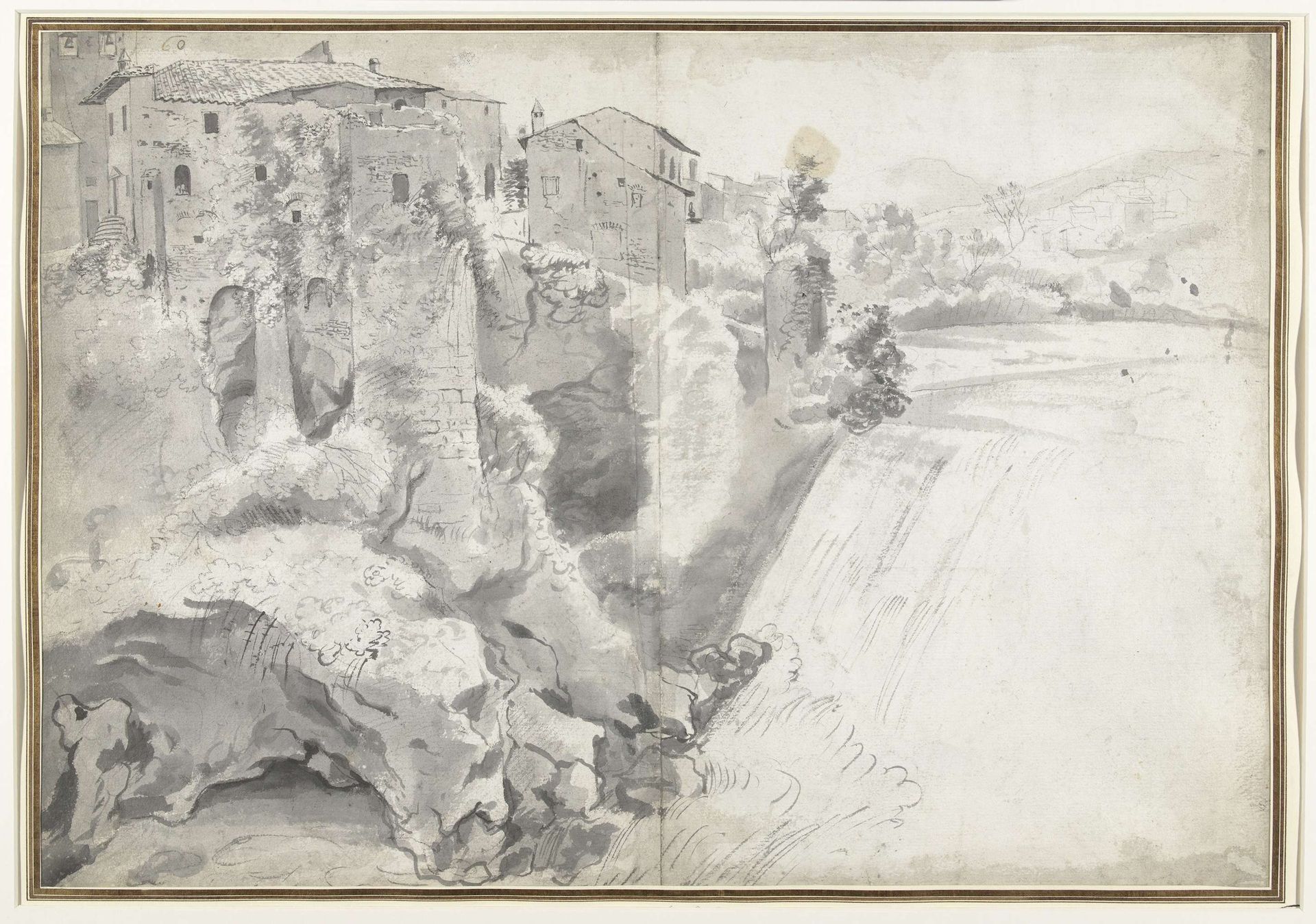 View of the Large Waterfall at Tivoli by Jan Worst