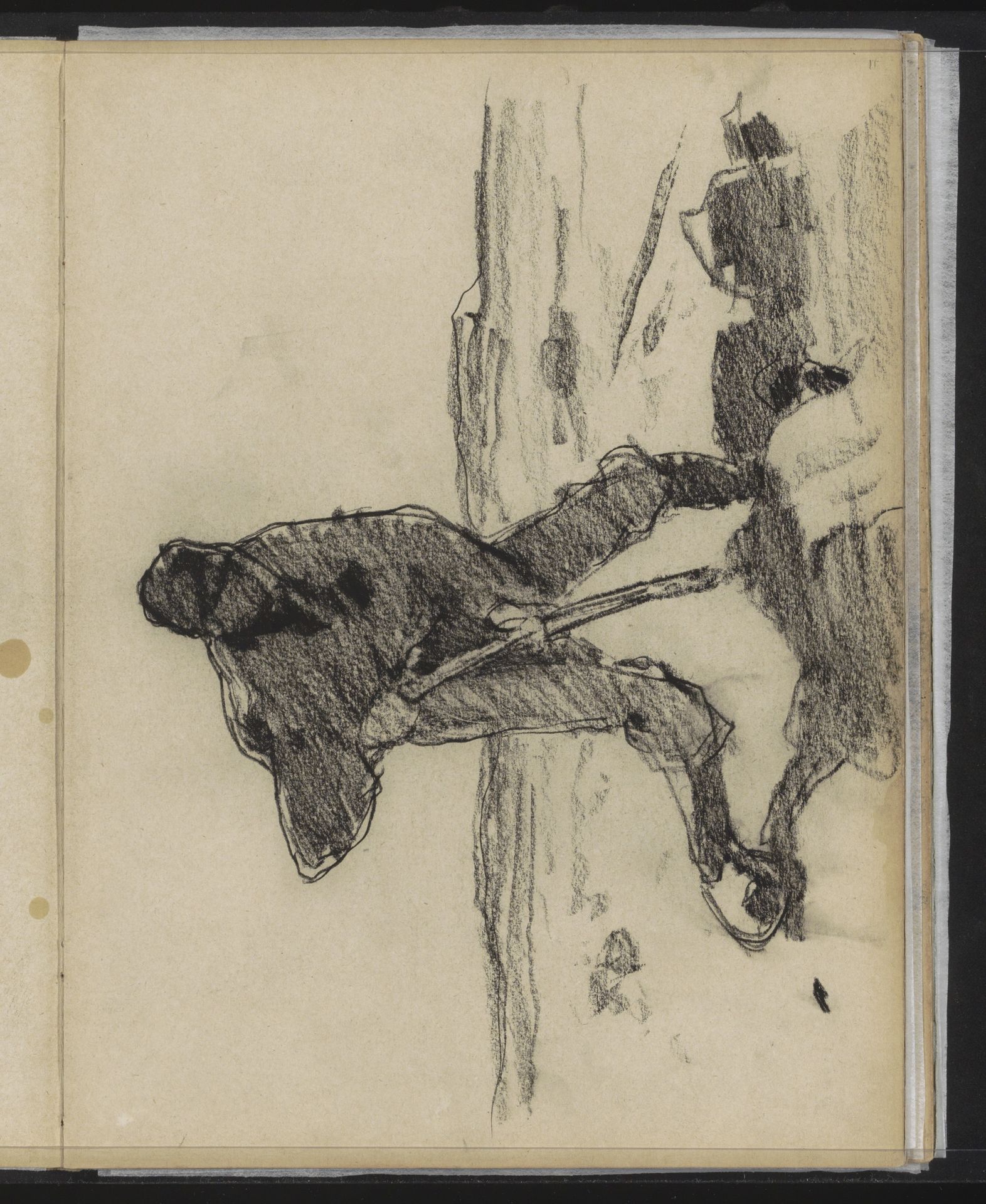 Man met spade, mogelijk een heiwerker by Willem Witsen