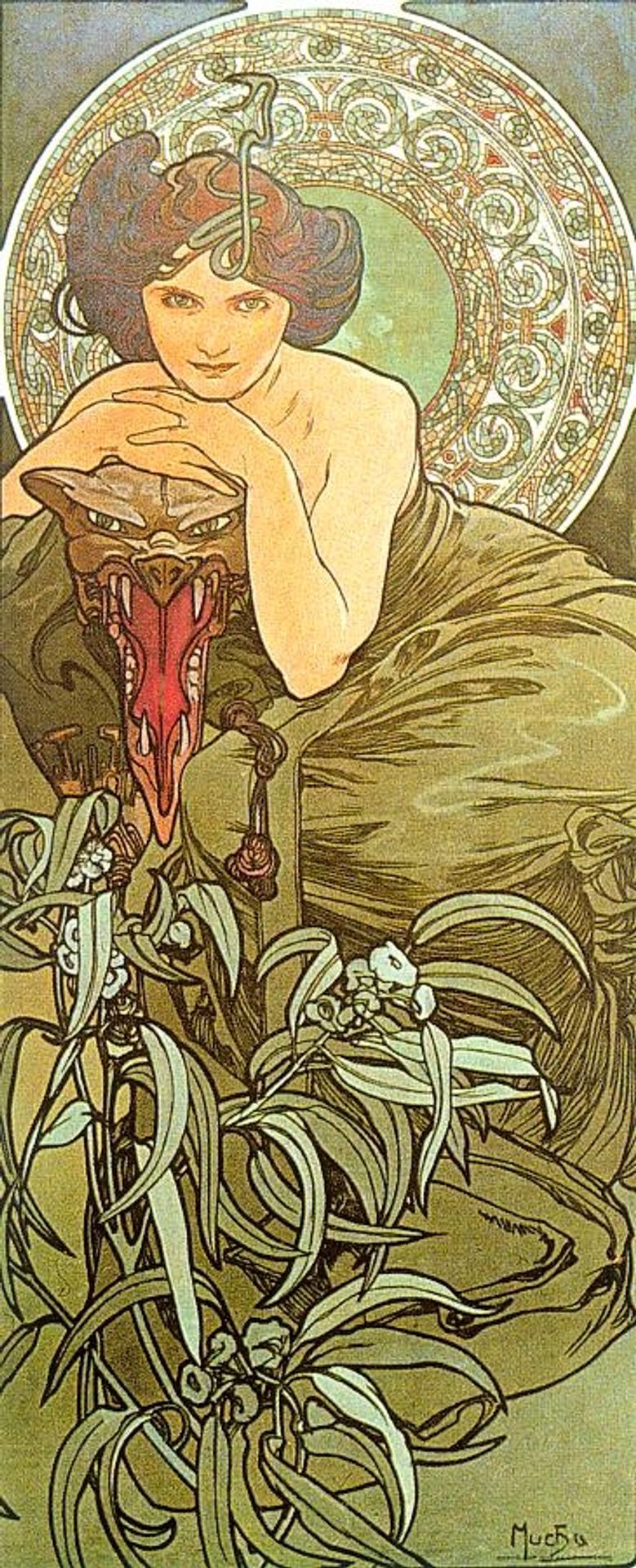 Emerald by Alphonse Mucha