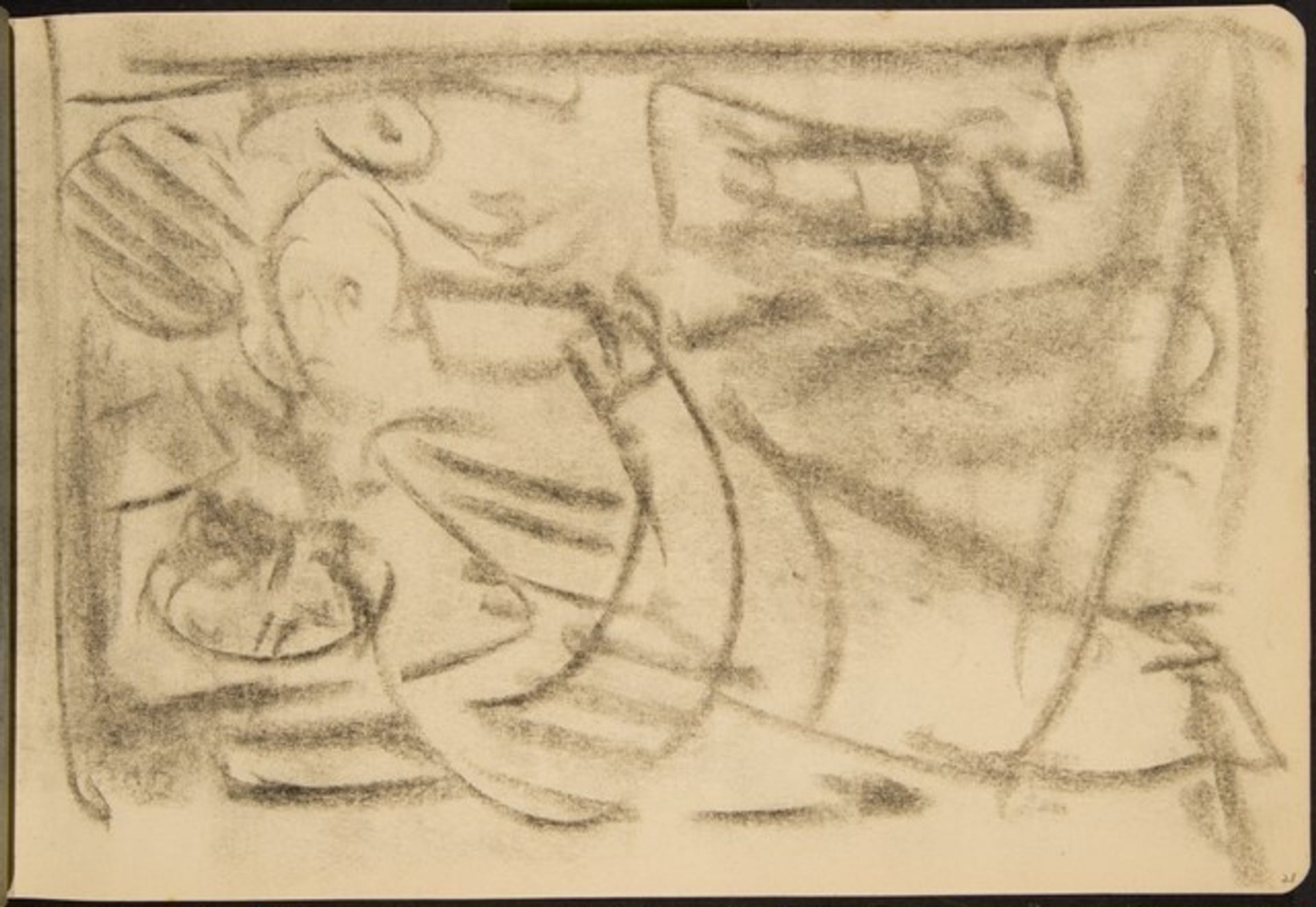 flüchtige Skizze zweier Figuren (Rough Sketch with Two Figures) [p. 21] by Max Beckmann