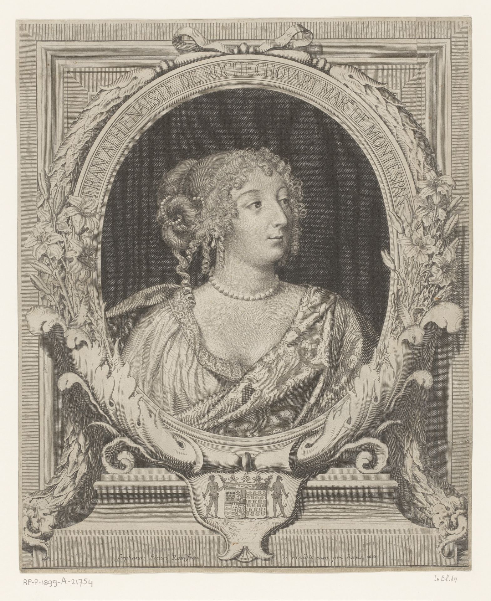 Portret van Madame de Montespan by Etienne Picart