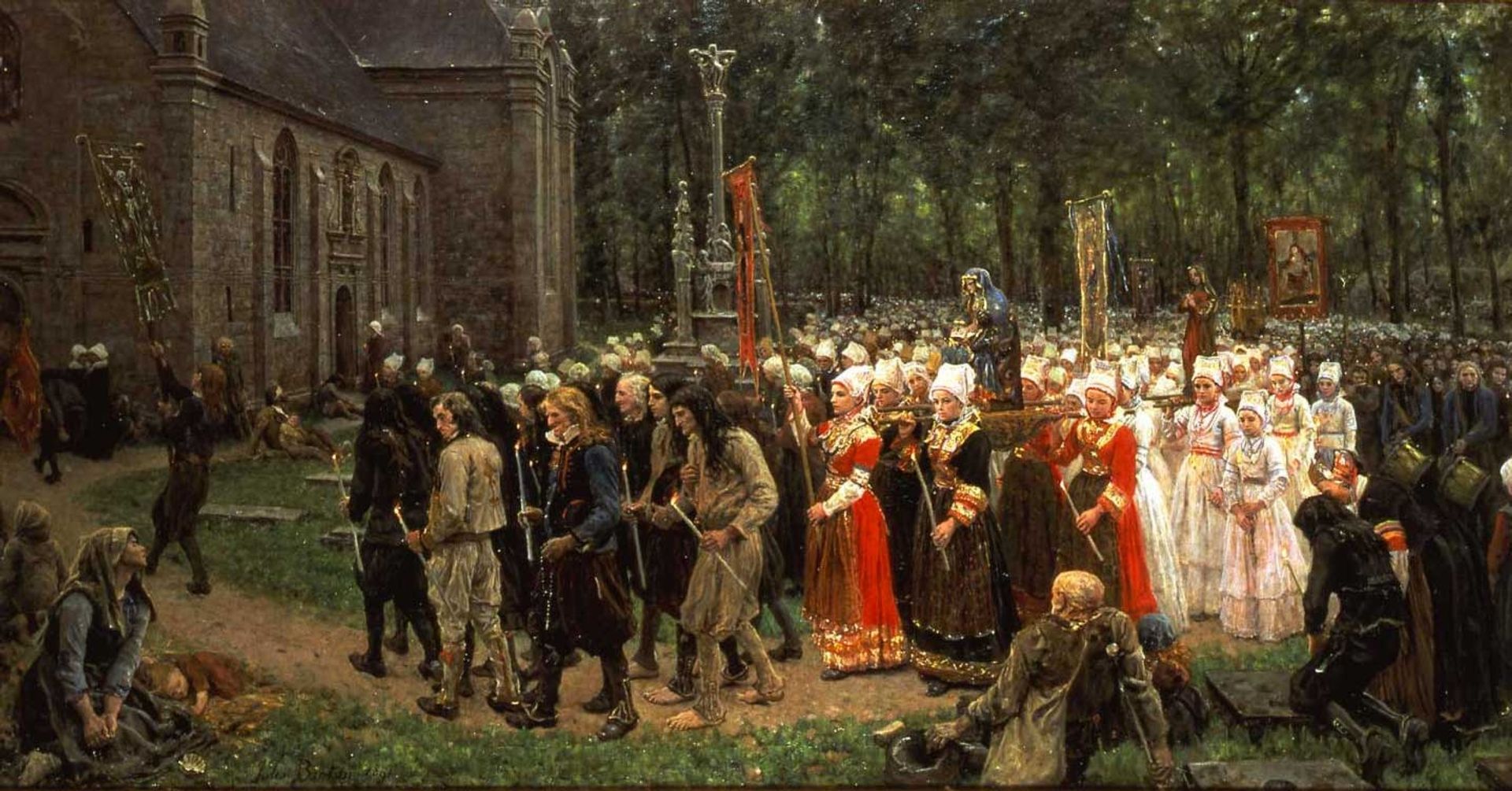 Le Pardon De Kergoat by Jules Breton