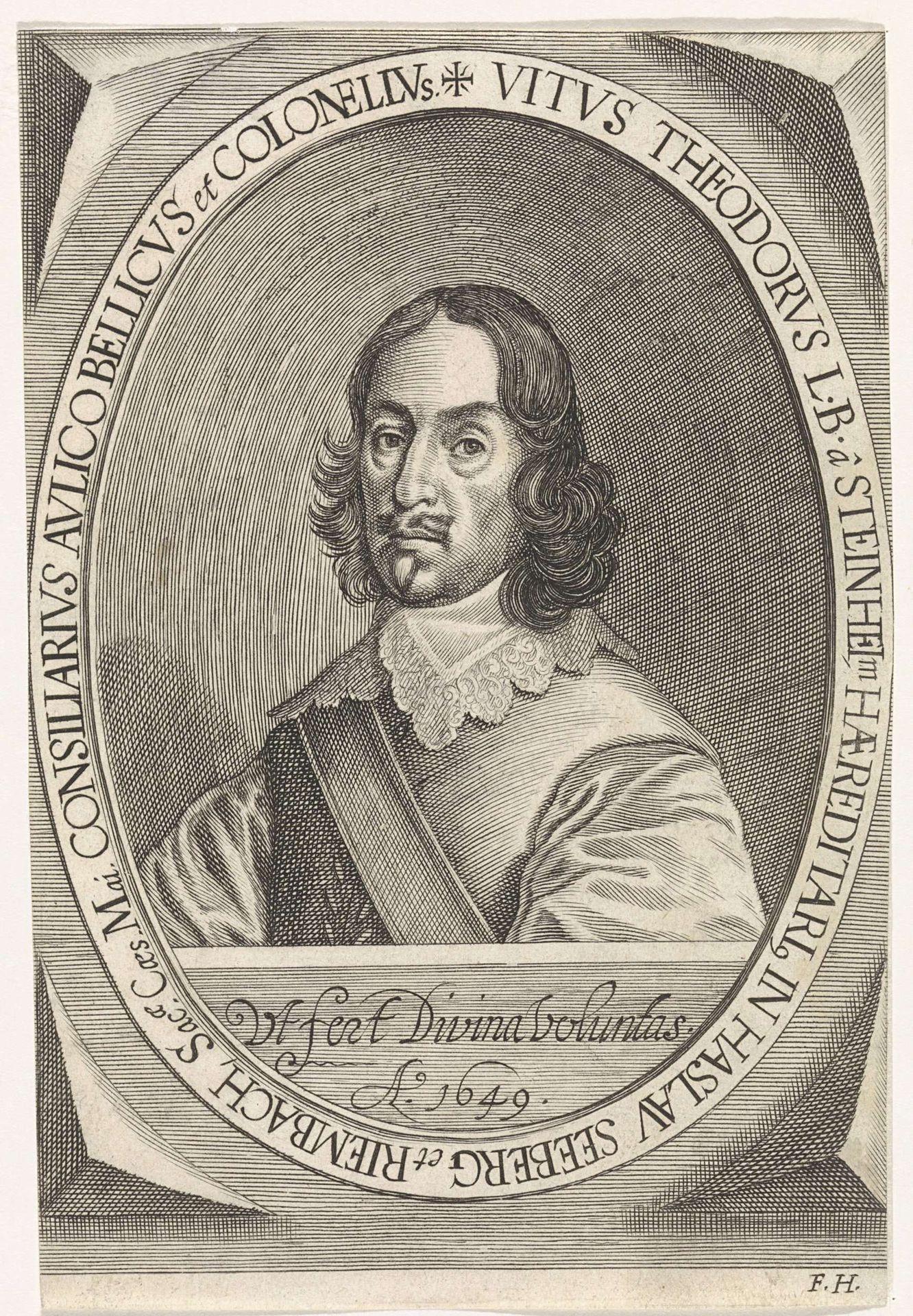 Portret van Theodorus van Steinheim by Friedrich van Hulsen