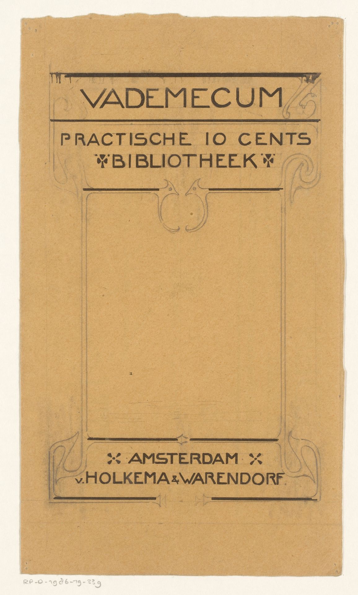 Omslagontwerp voor: Vademecum. Praktische 10 cents bibliotheek, 1903 by Reinier Willem Petrus de (1874-1952) Vries