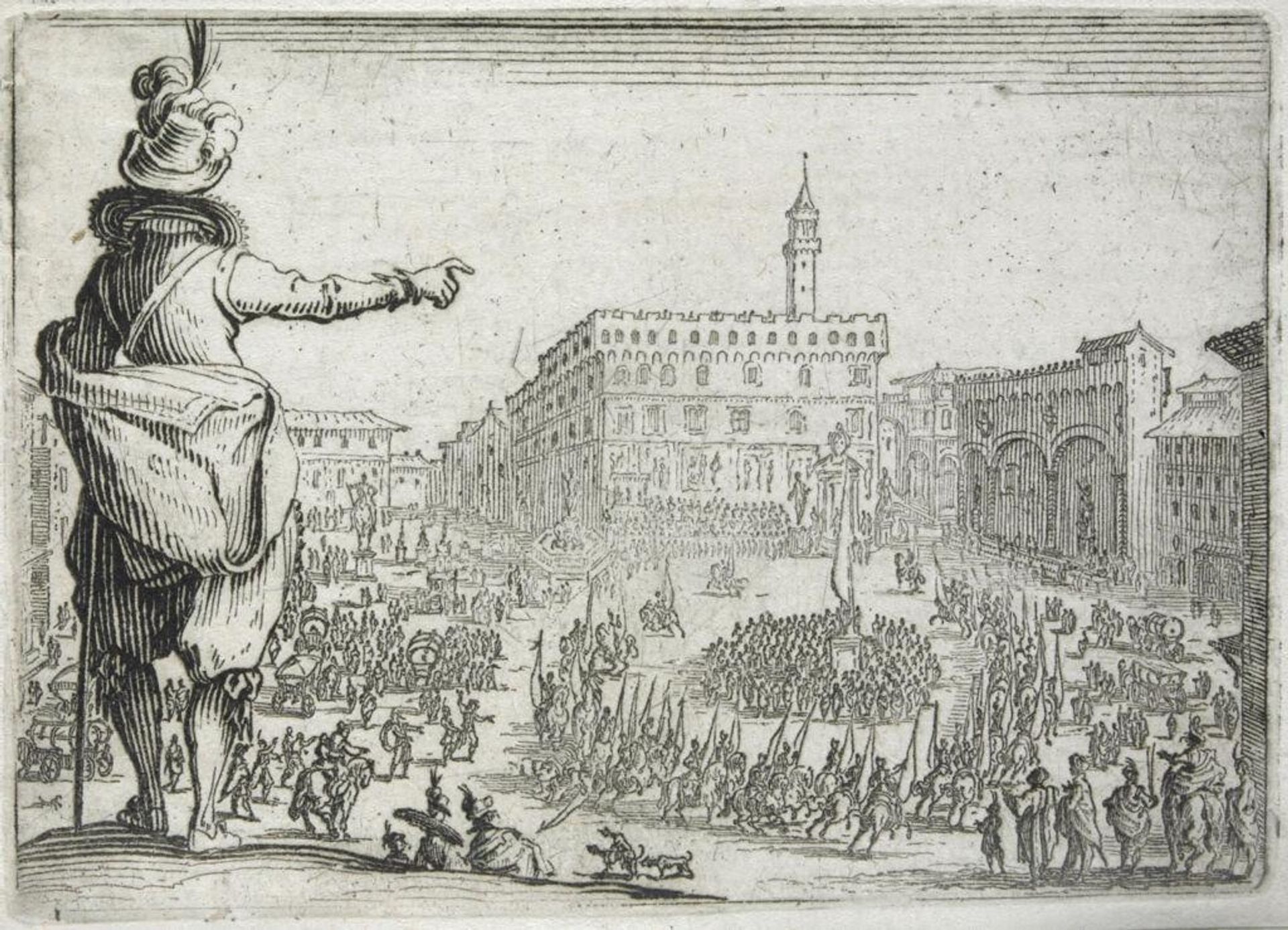 Festival on the Piazza della Signoria, Florence by Jacques Callot