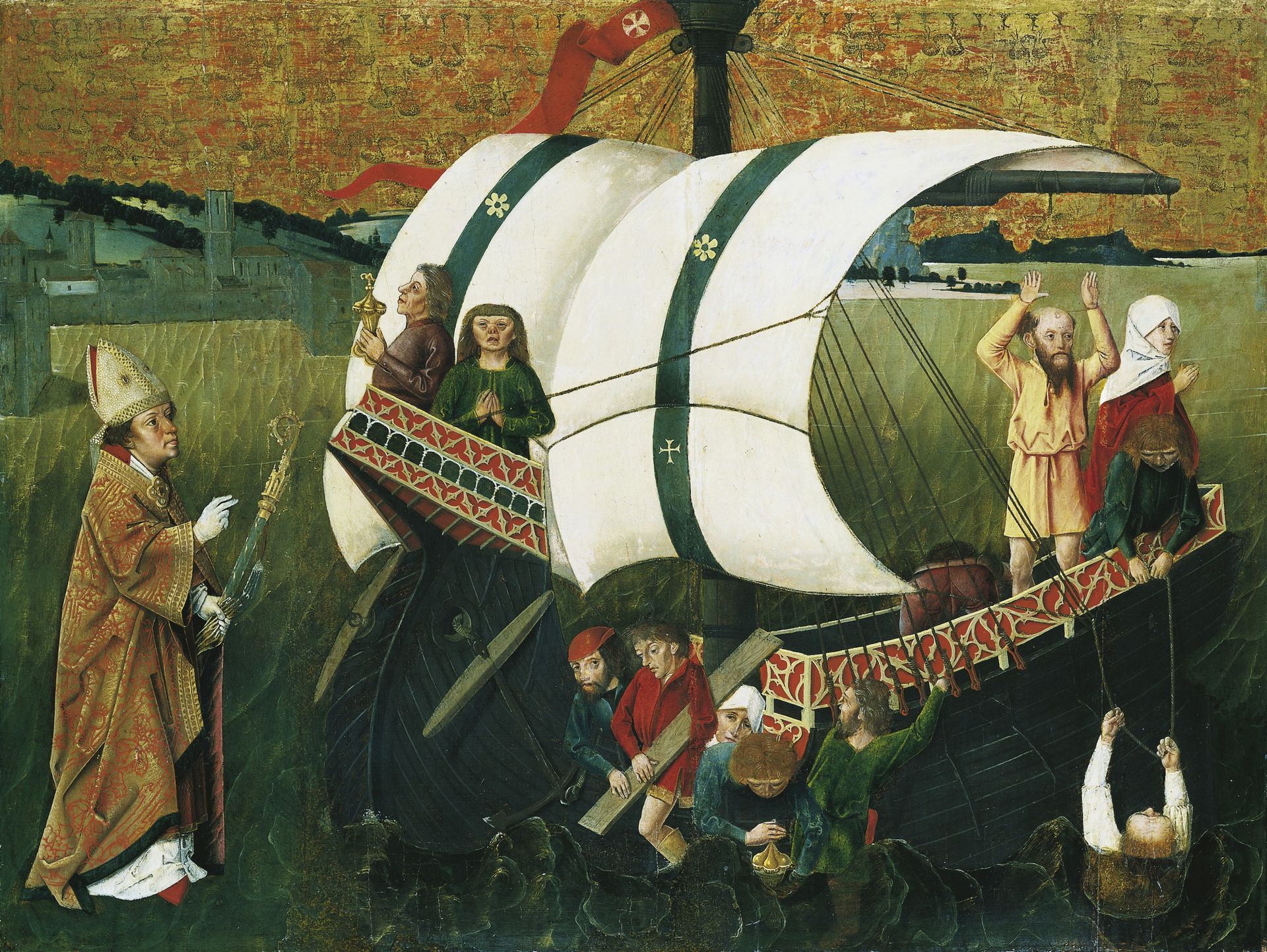 Scene from the Legend of a Bishop Saint by Anonymous