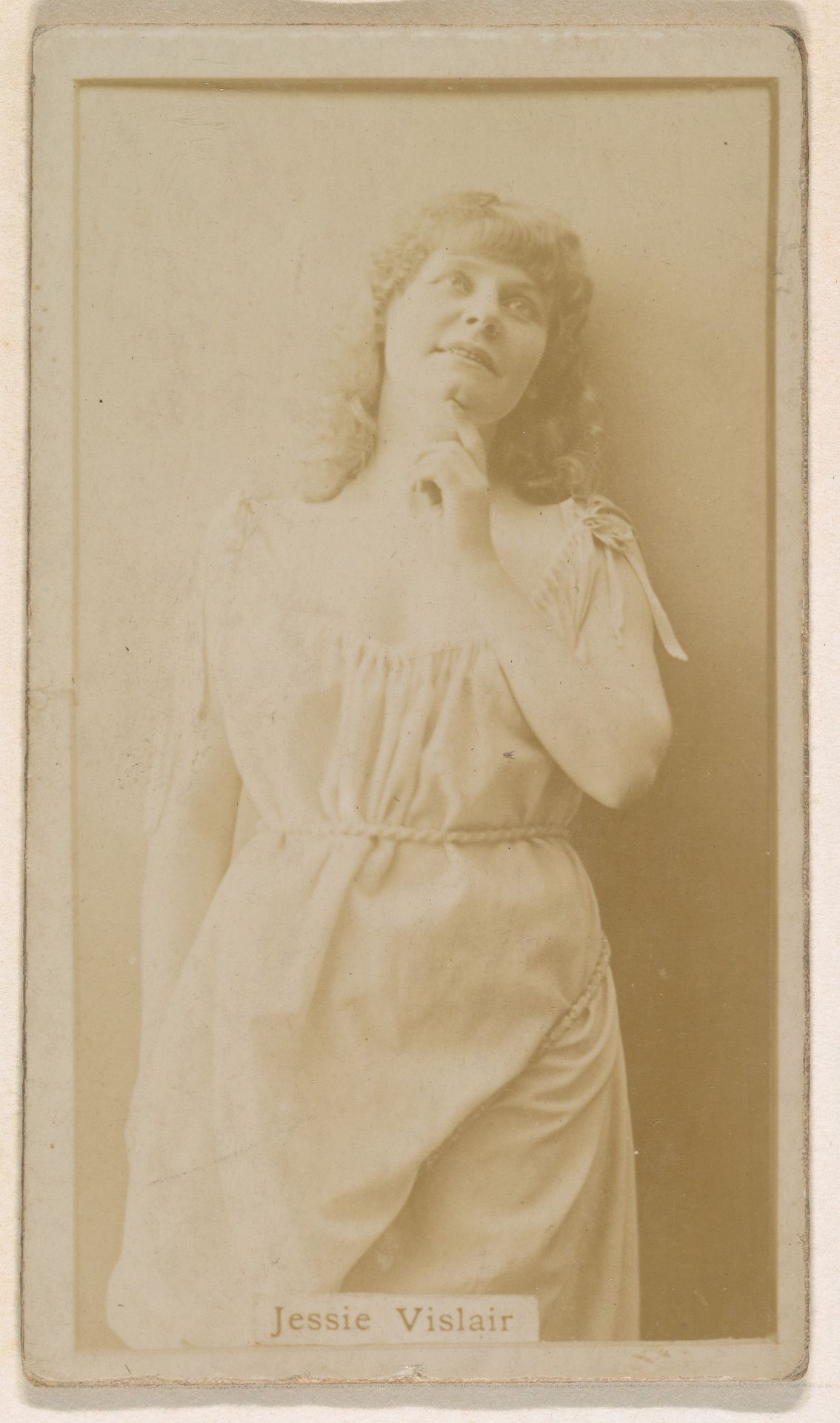 Jessie Vislair, from the Actresses series (N245) issued by Kinney Brothers to promote Sweet Caporal Cigarettes by Kinney Brothers Tobacco Company