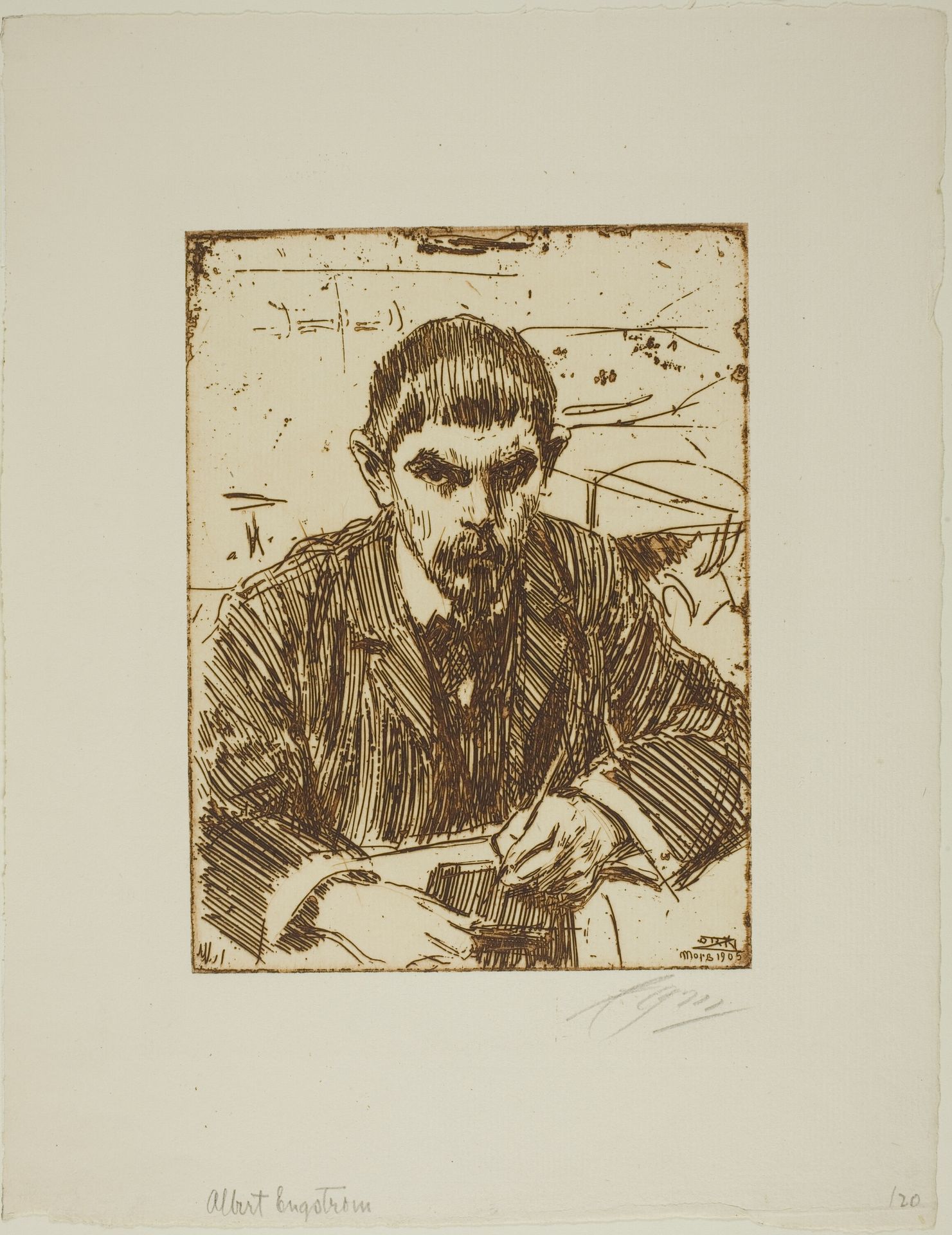 Albert Engström by Anders Zorn