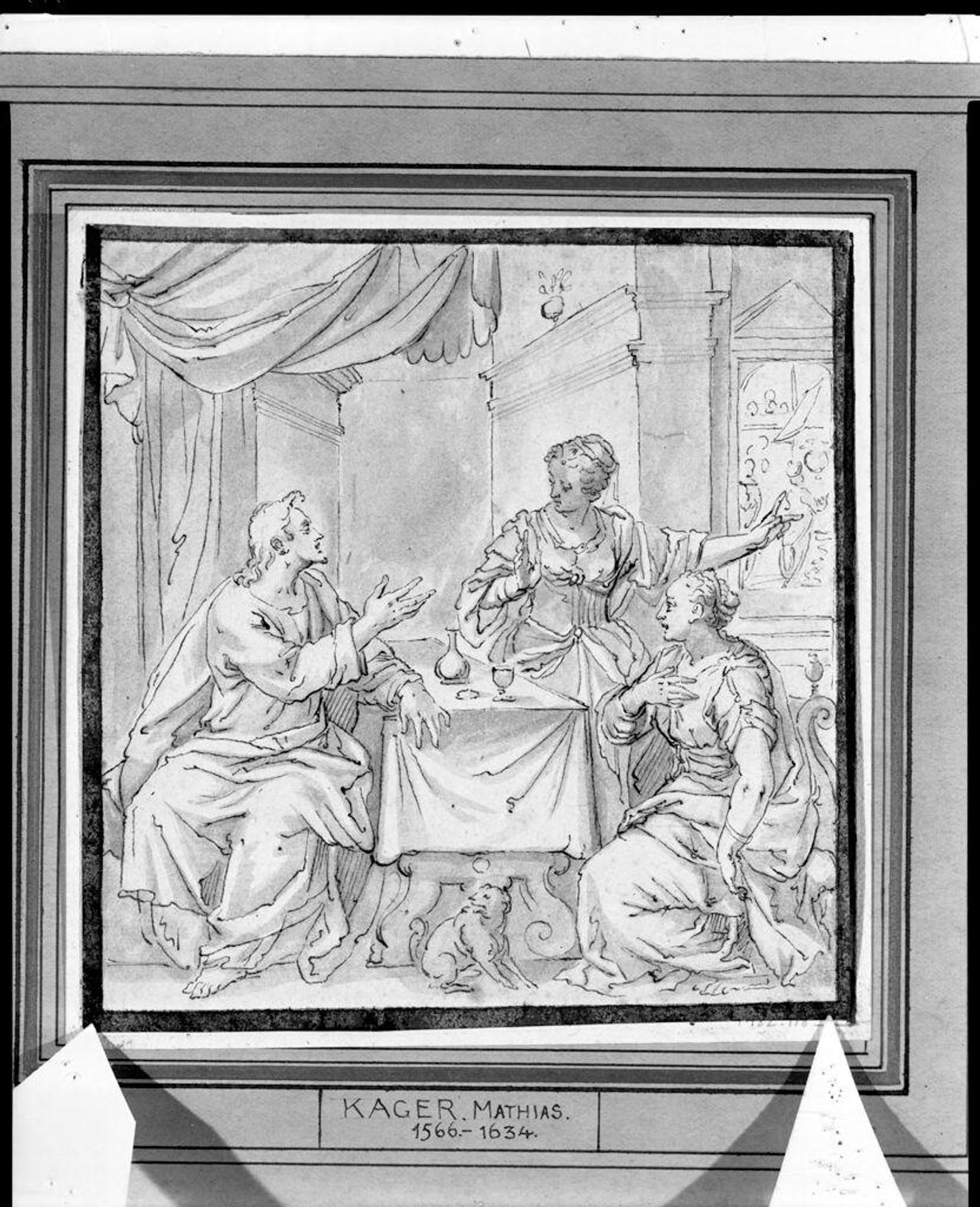Christ in the House of Martha and Mary by School of Matthias Kager
