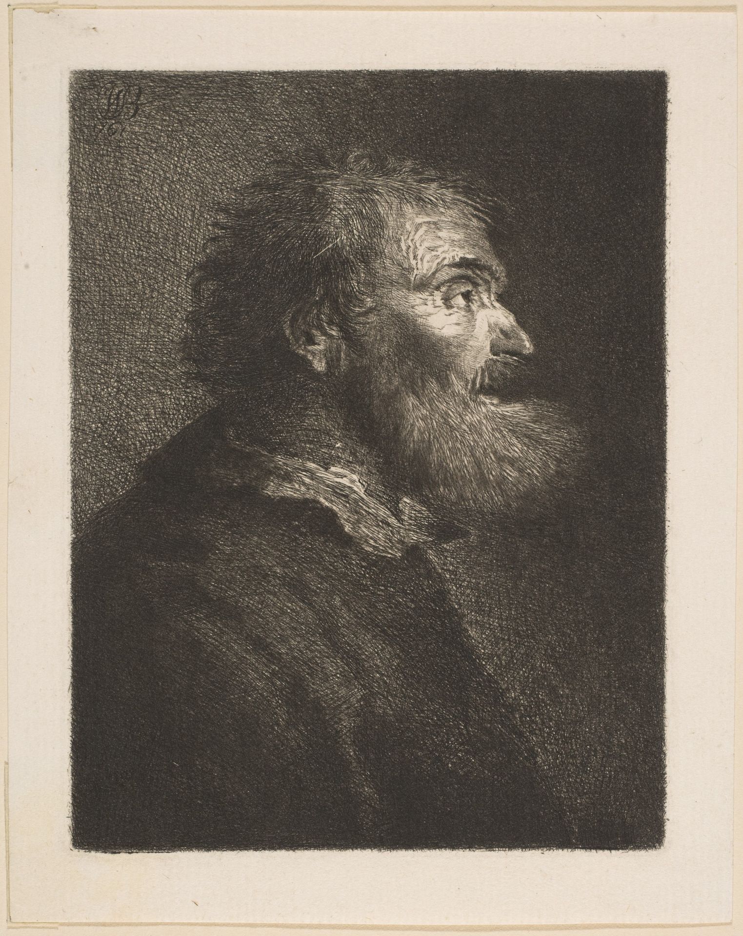 An Old Man in Profile by Captain William E. Baillie