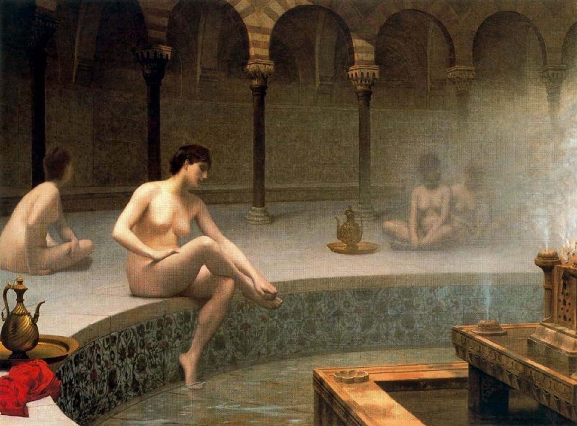A Bath, Woman Bathing Her Feet by Jean-Léon Gérôme