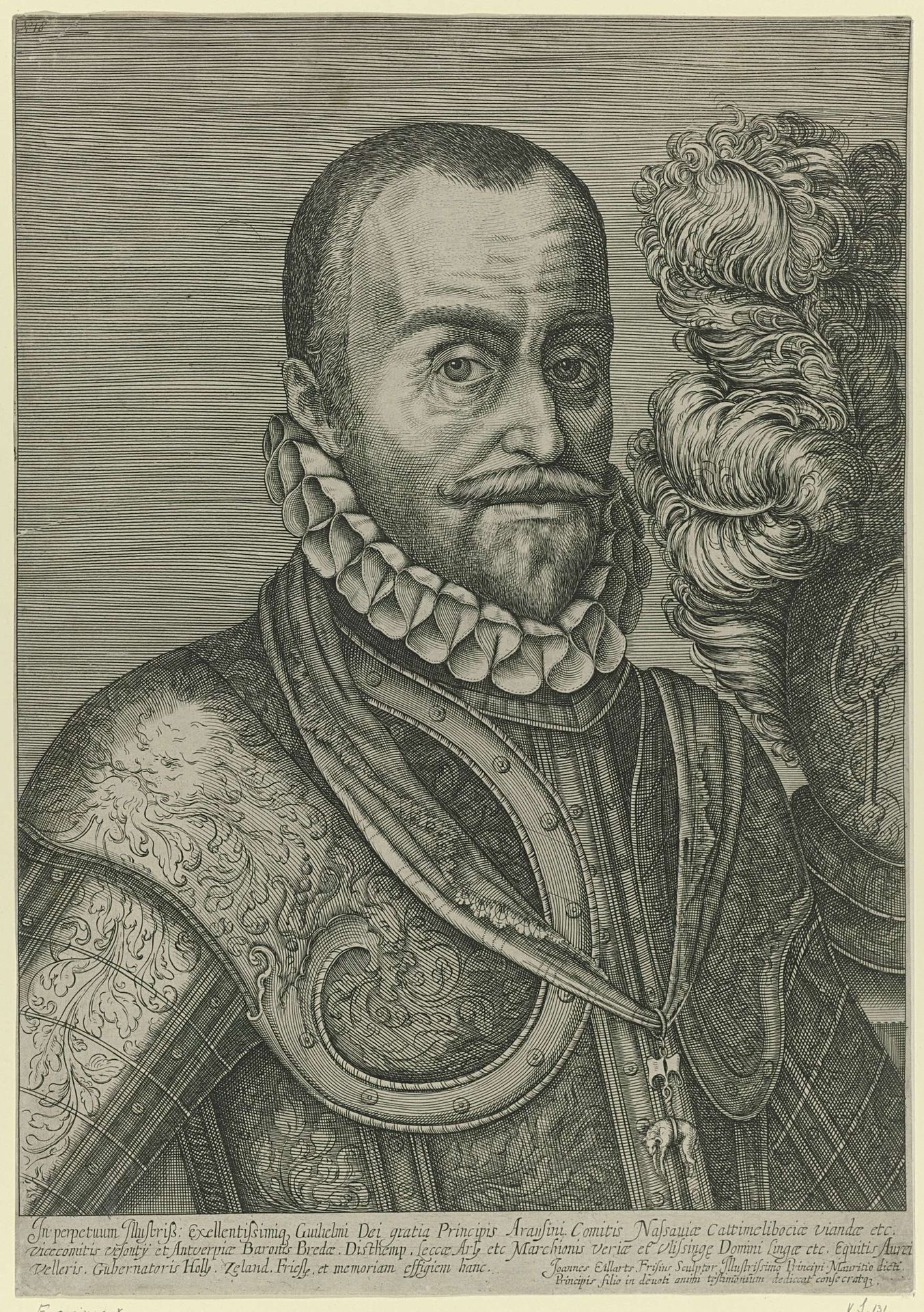 Portret van Willem I, prins van Oranje by Johannes Eillarts