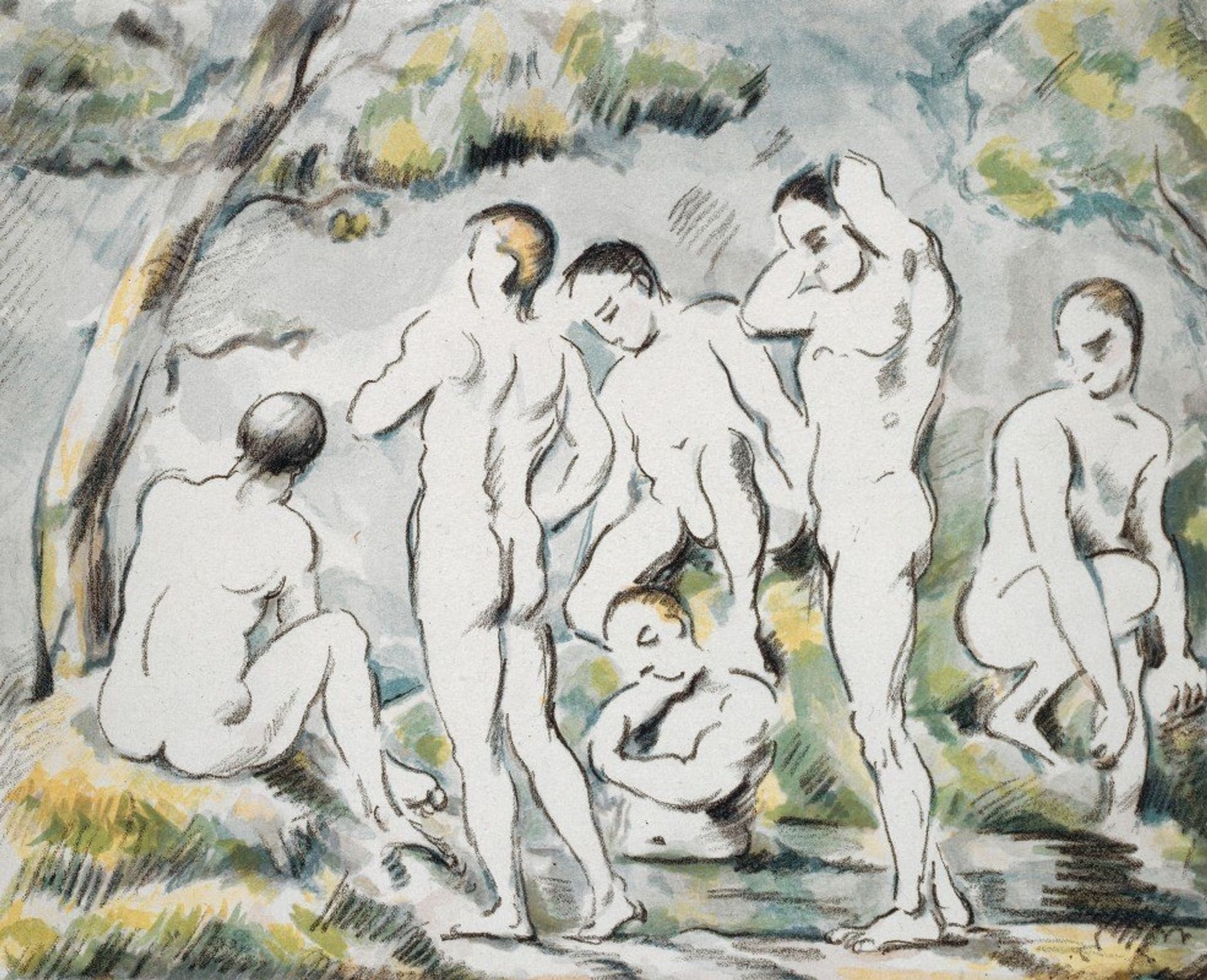 Les Baigneurs – Petite planche by Paul Cézanne