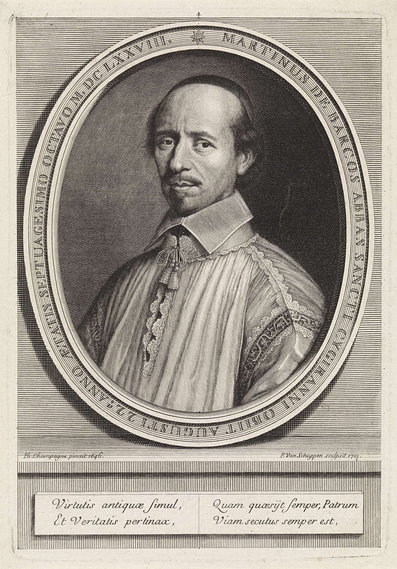 Portret van Martin de Barcos by Pieter van Schuppen