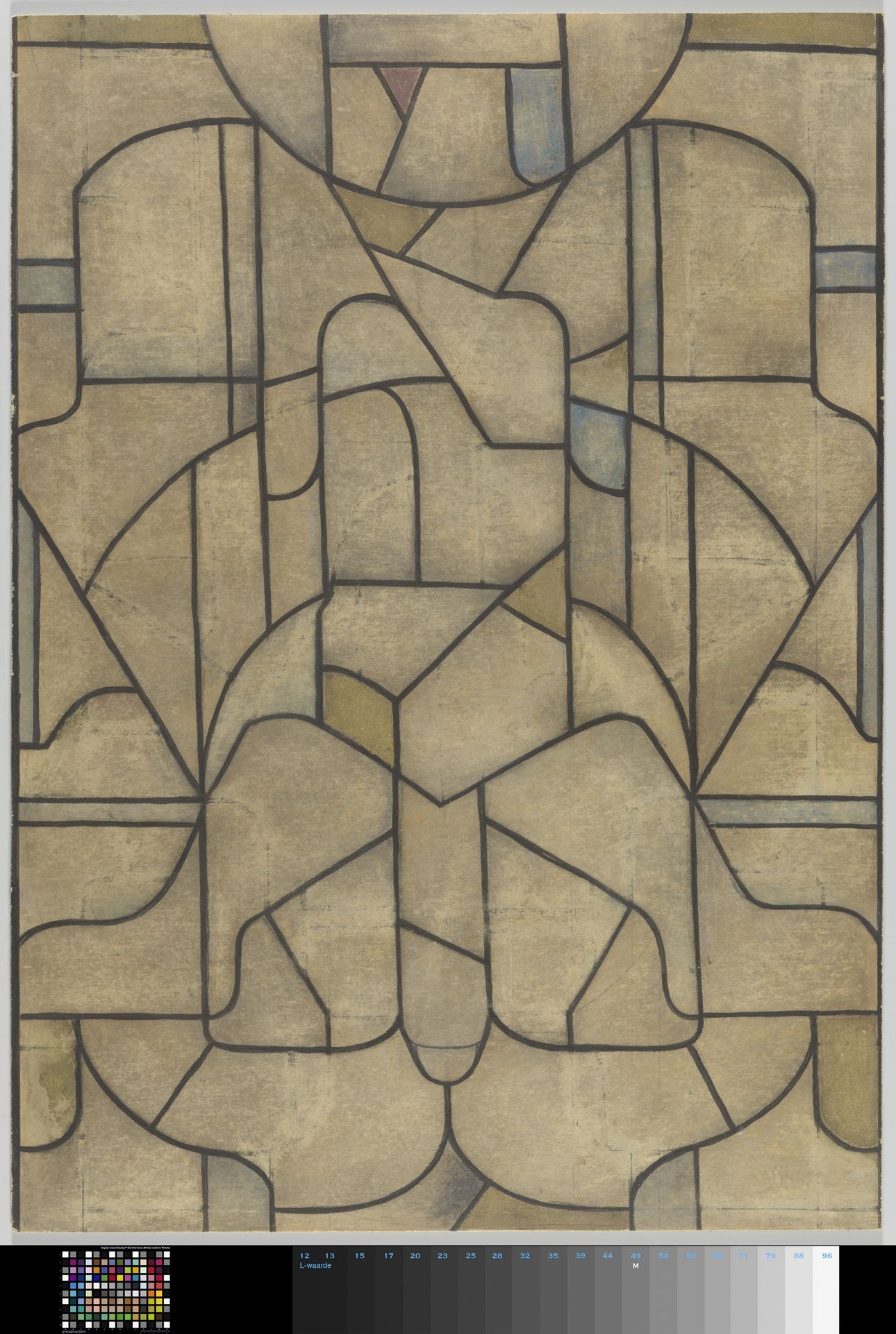 Ontwerp voor raam in het Noordertransept in de Dom te Utrecht by Richard Nicolaüs Roland Holst