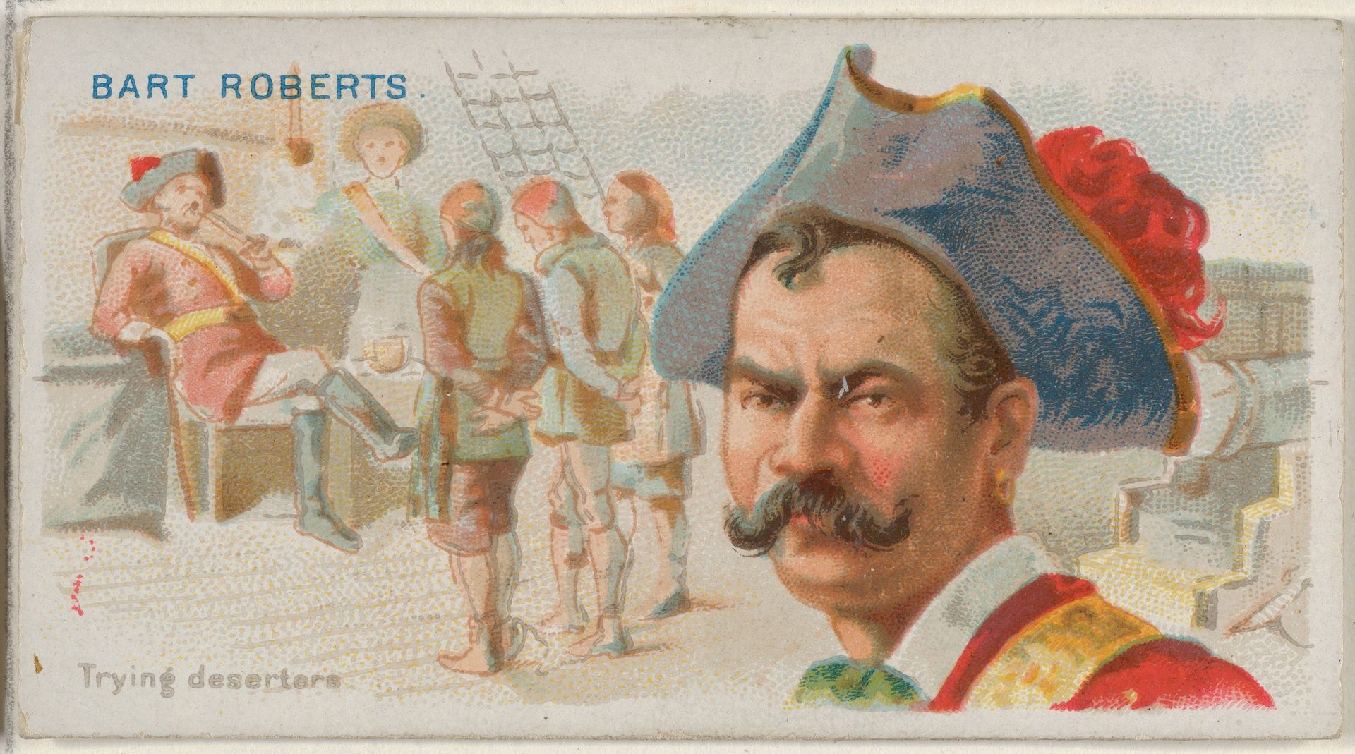 Bart Roberts, Trying Deserters, from the Pirates of the Spanish Main series (N19) for Allen & Ginter Cigarettes by Allen & Ginter