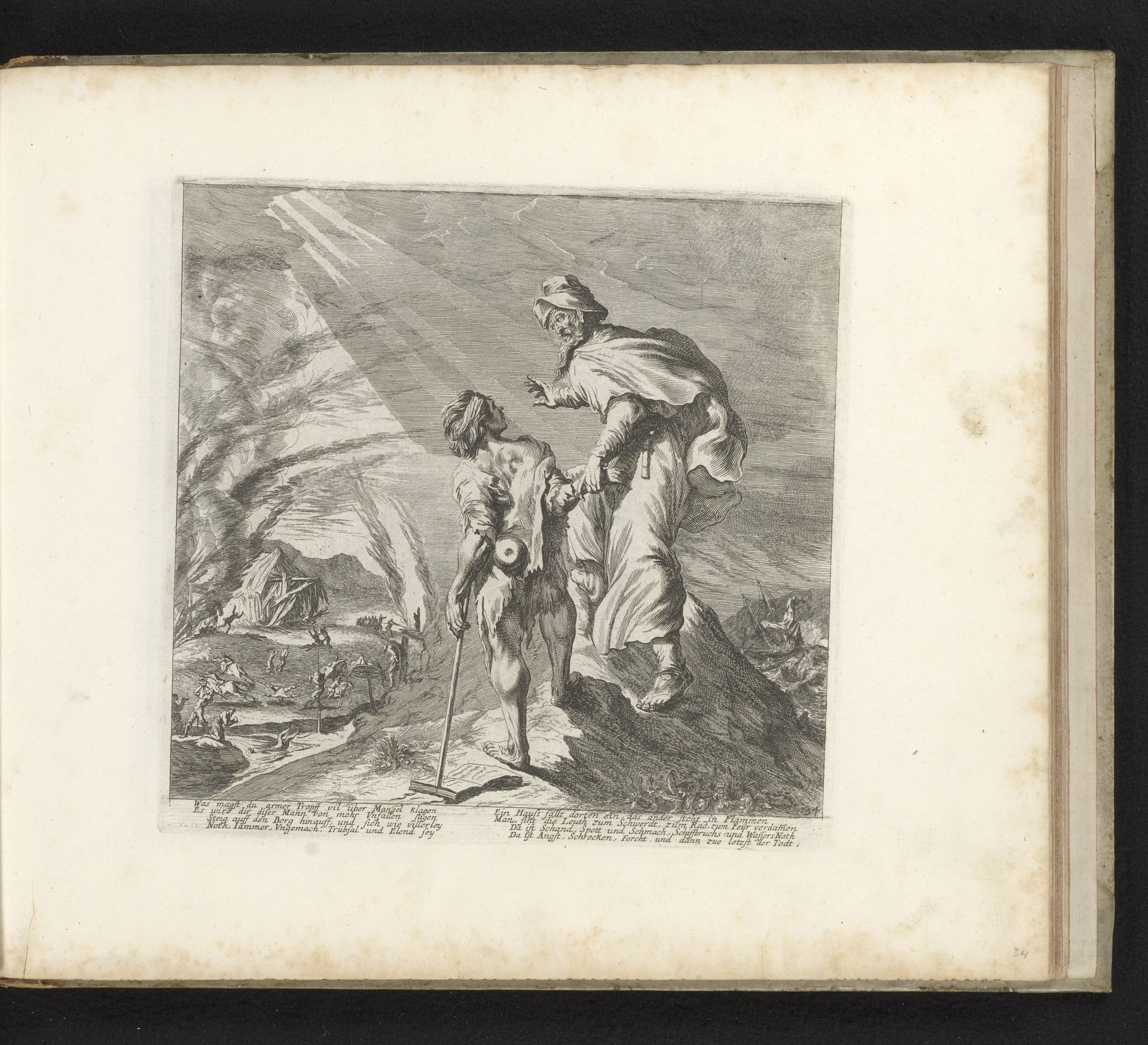 Personificatie van Wanhoop by Melchior Küsel