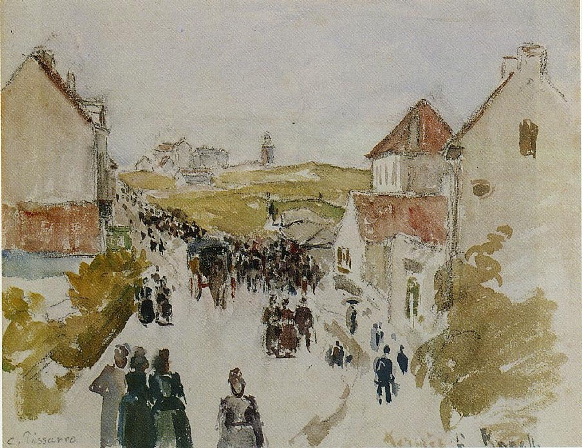 Feast Day in Knokke by Camille Pissarro