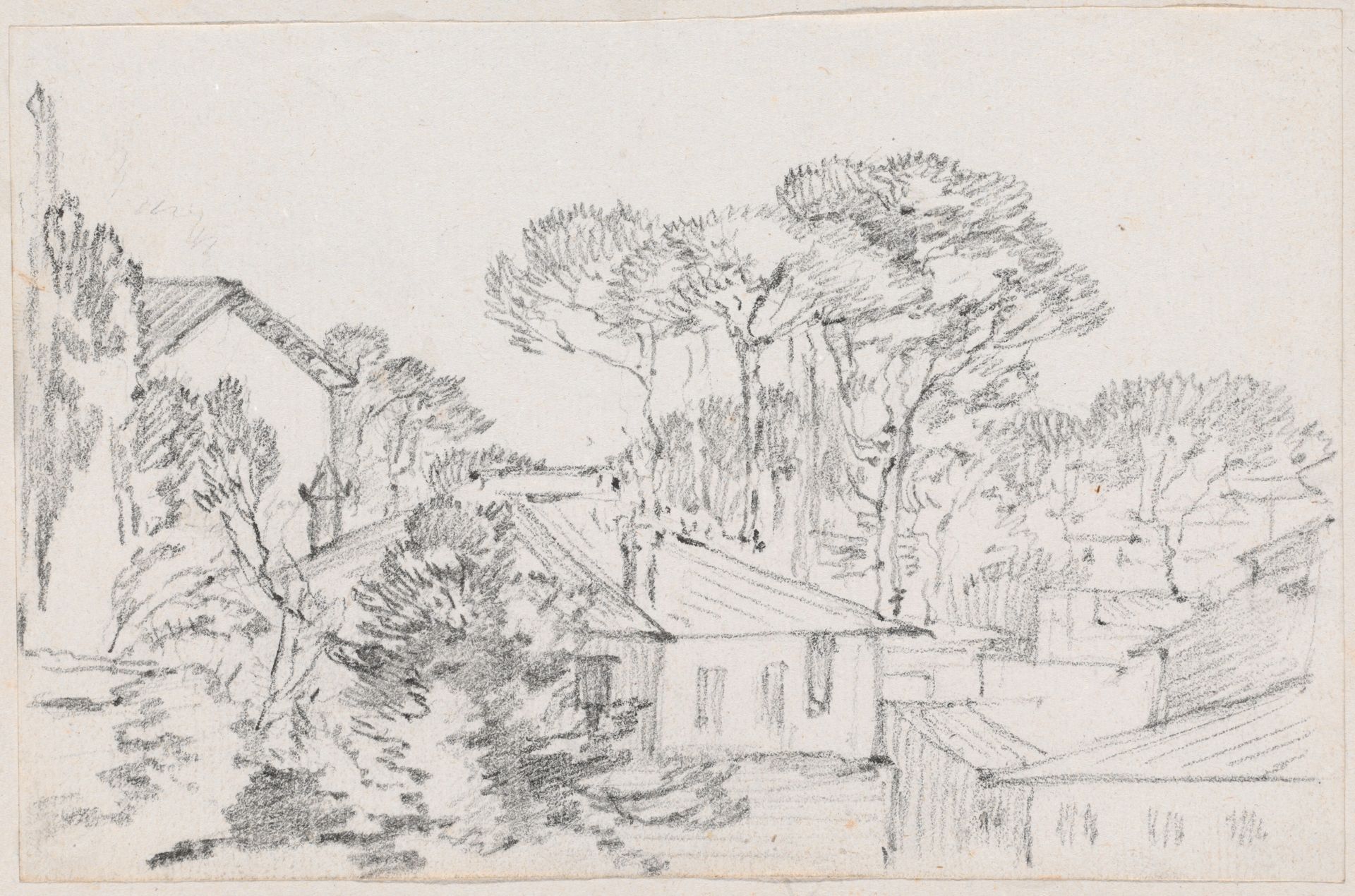 Rooftops and Umbrella Pines by Joseph Marie Vien