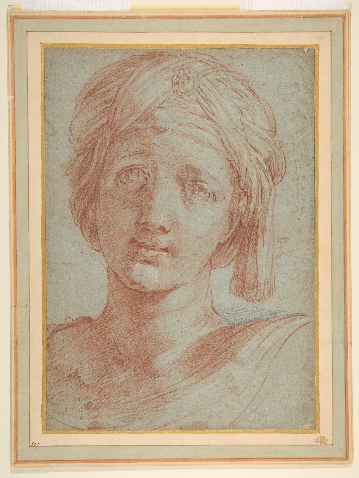 Head of a Young Woman Wearing a Turban by Alessandro Tiarini