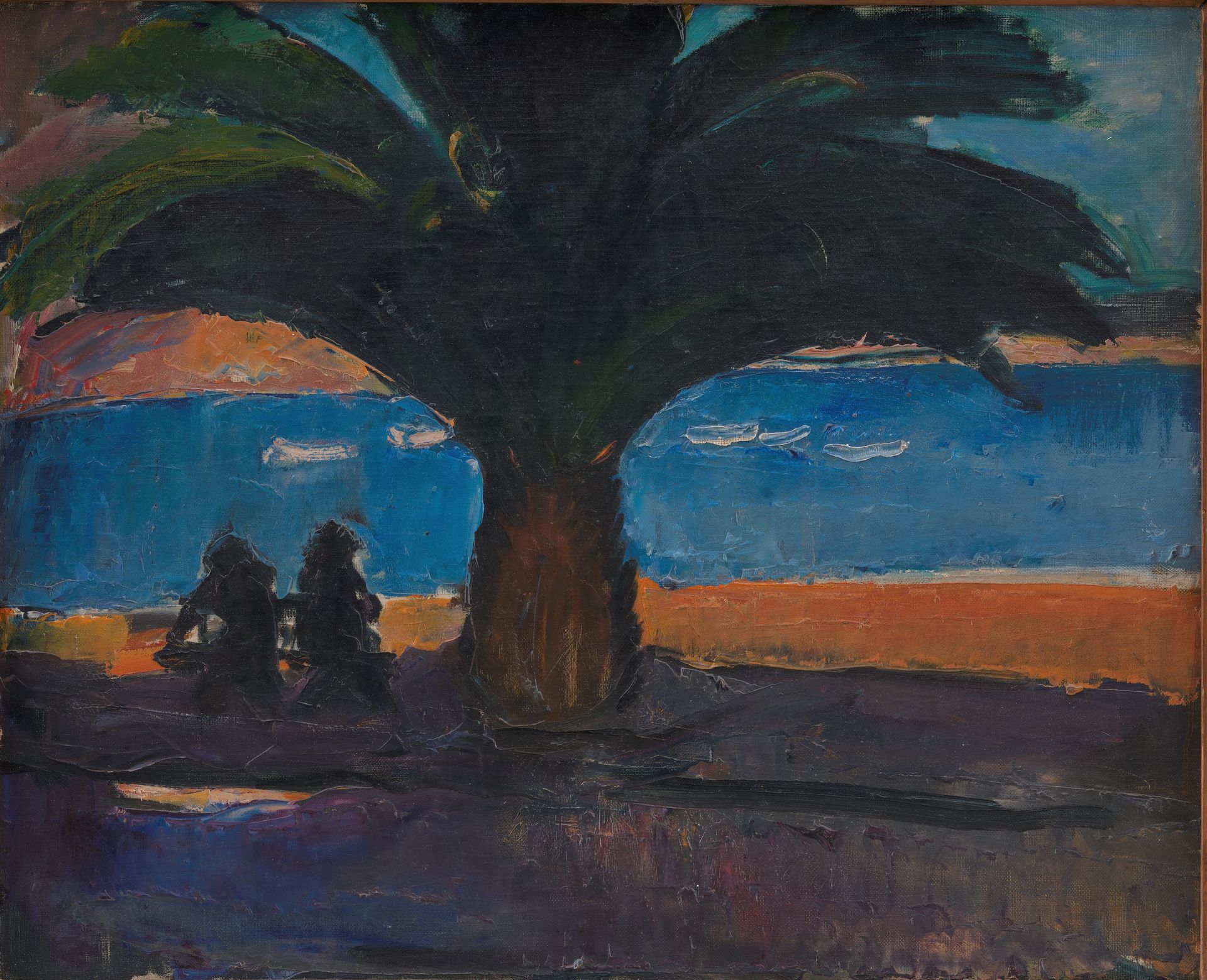 The Thick Palm. View from Villefranche by J.A. Jerichau (II)