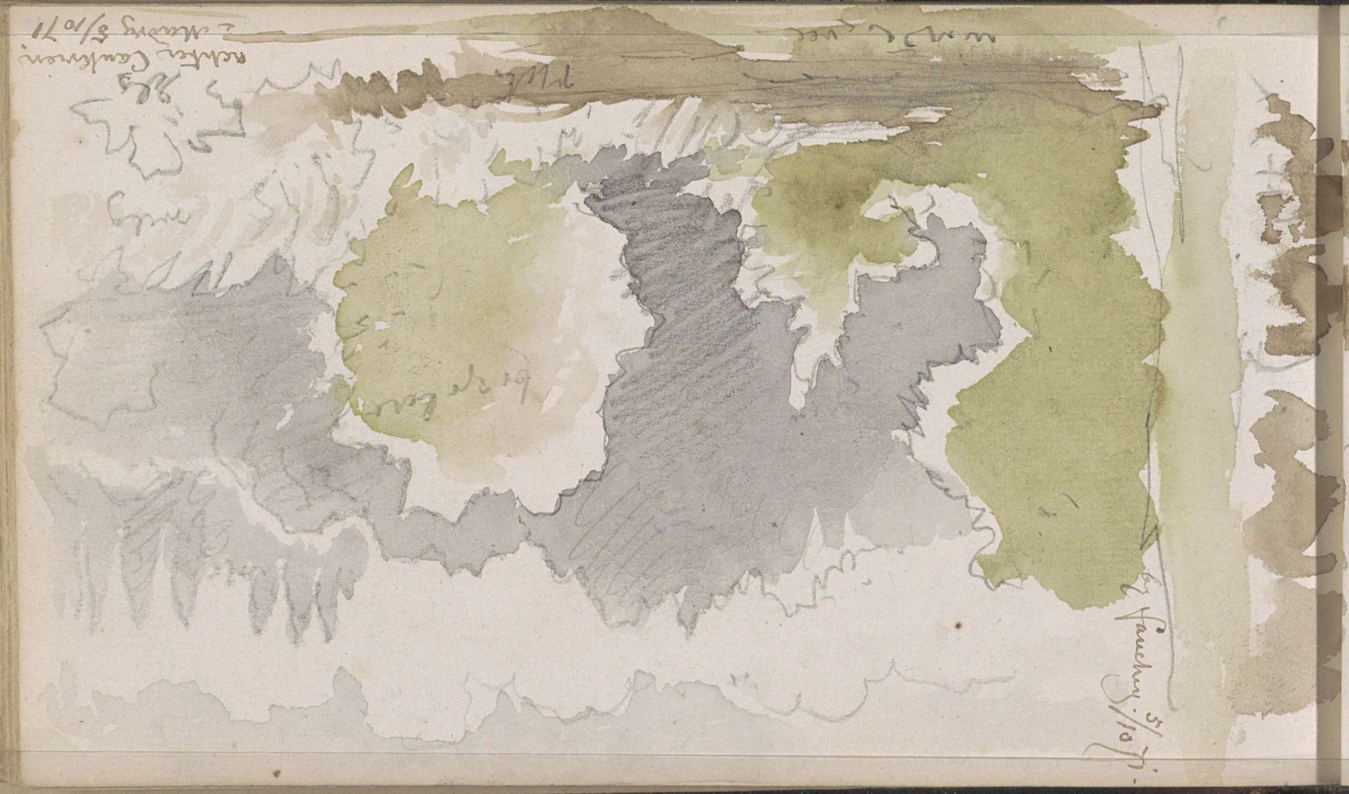Landschap, vermoedelijk in de omgeving van Rotterdam by Johannes Tavenraat