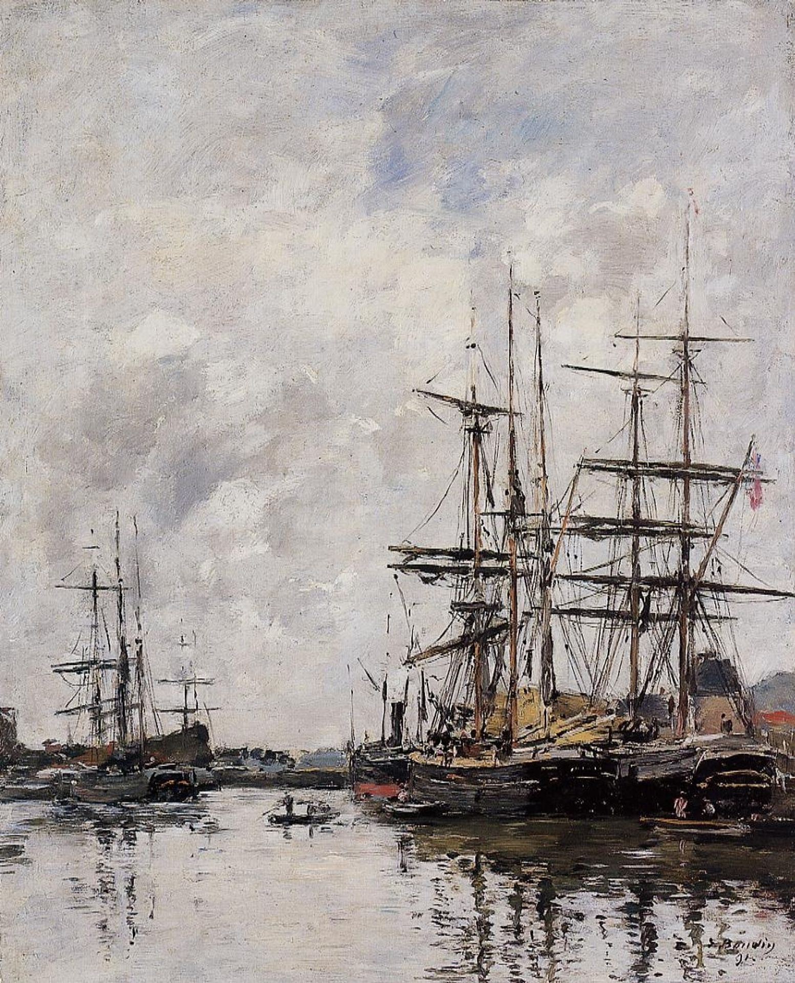The Deauville Basin by Eugène Boudin