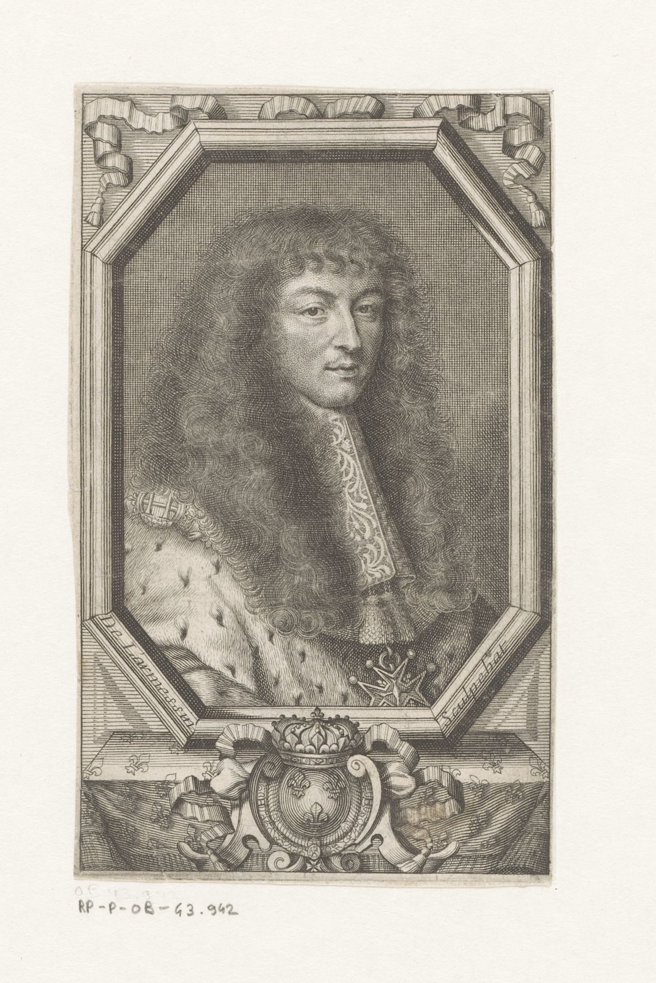 Portret van Lodewijk XIV by Nicolas de (I) Larmessin