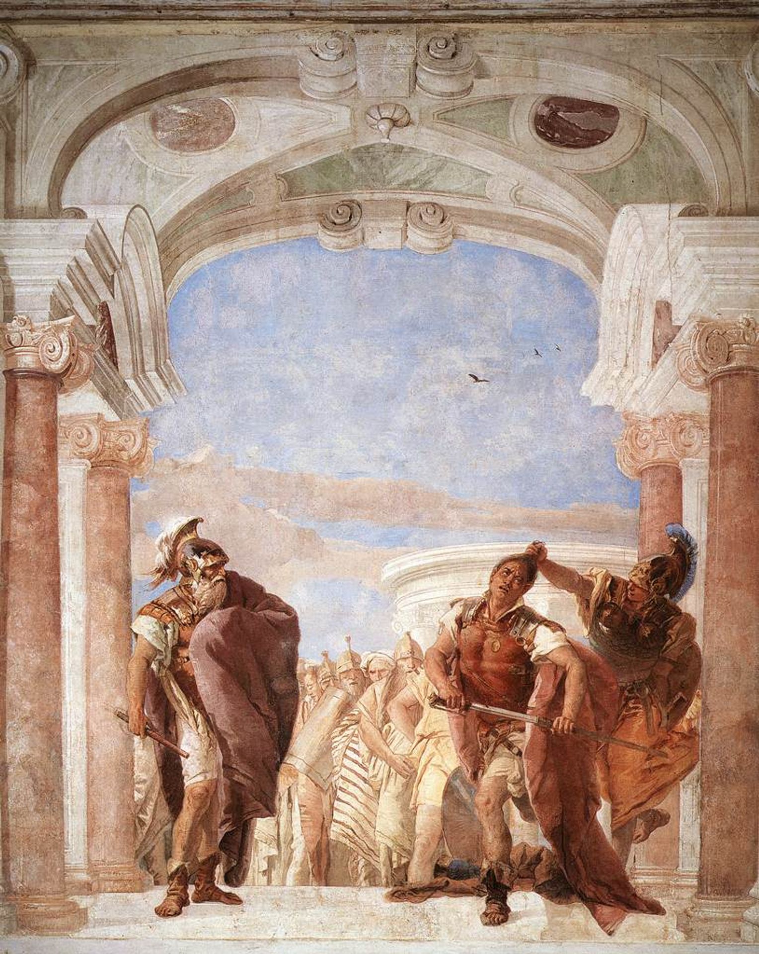 Detail of Agamemnon, from Minerva Restraining Achilles from Killing Agamemnon by Giovanni Battista Tiepolo