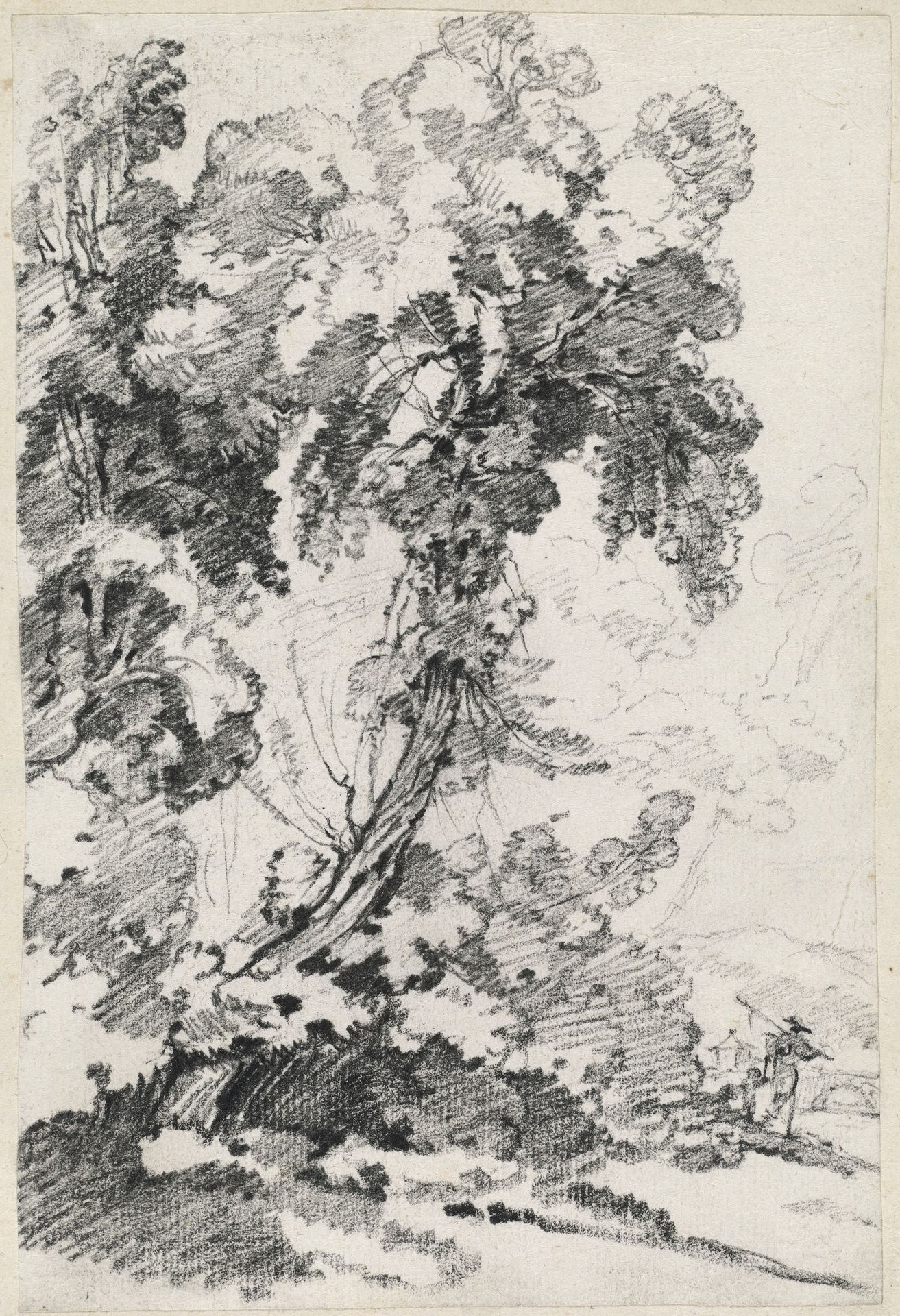 A Towering Tree with Travelers by Joseph Marie Vien