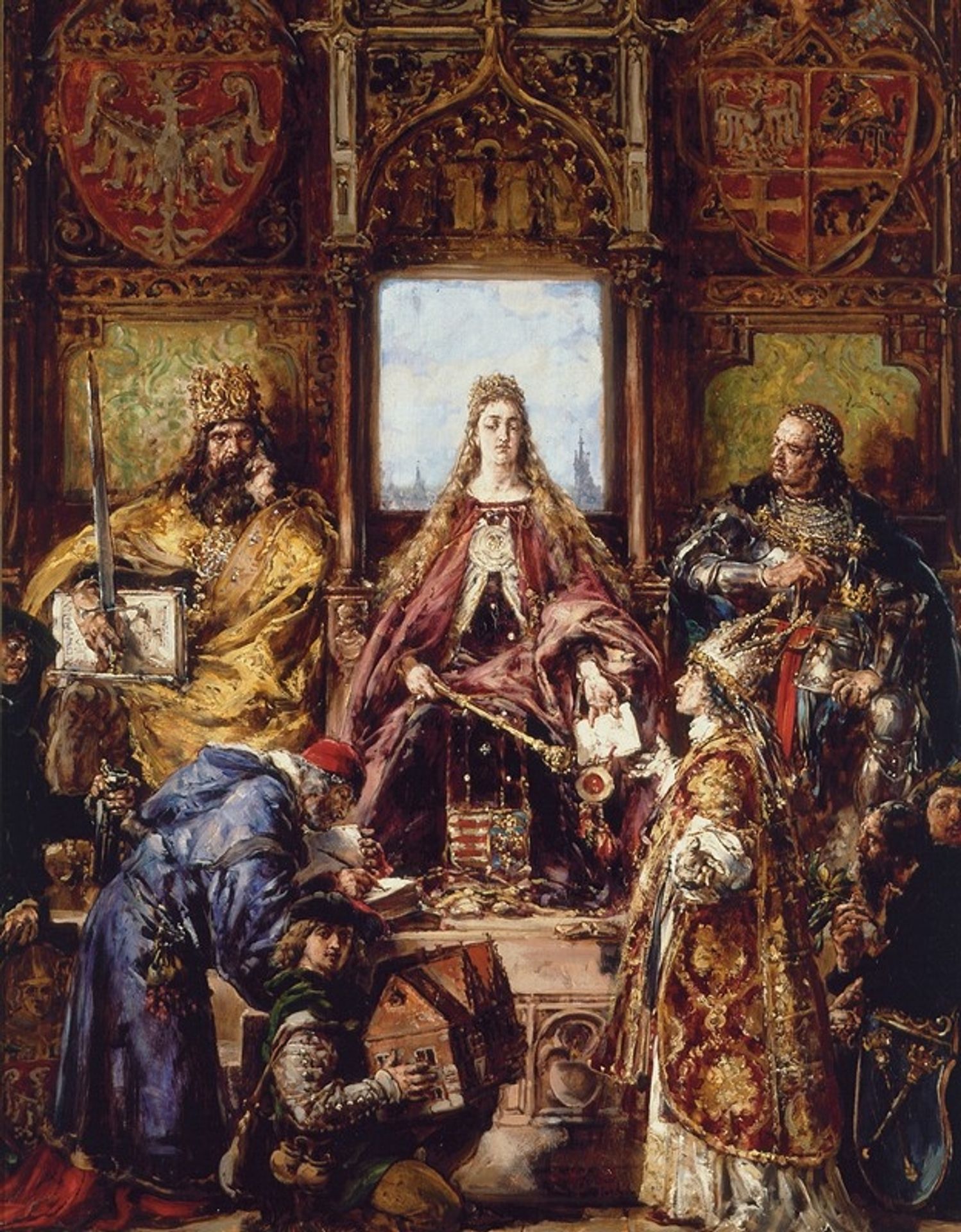 Founding of the Academy, 1361–1399–1400 AD, from the series “History of Civilization in Poland” by Jan Matejko