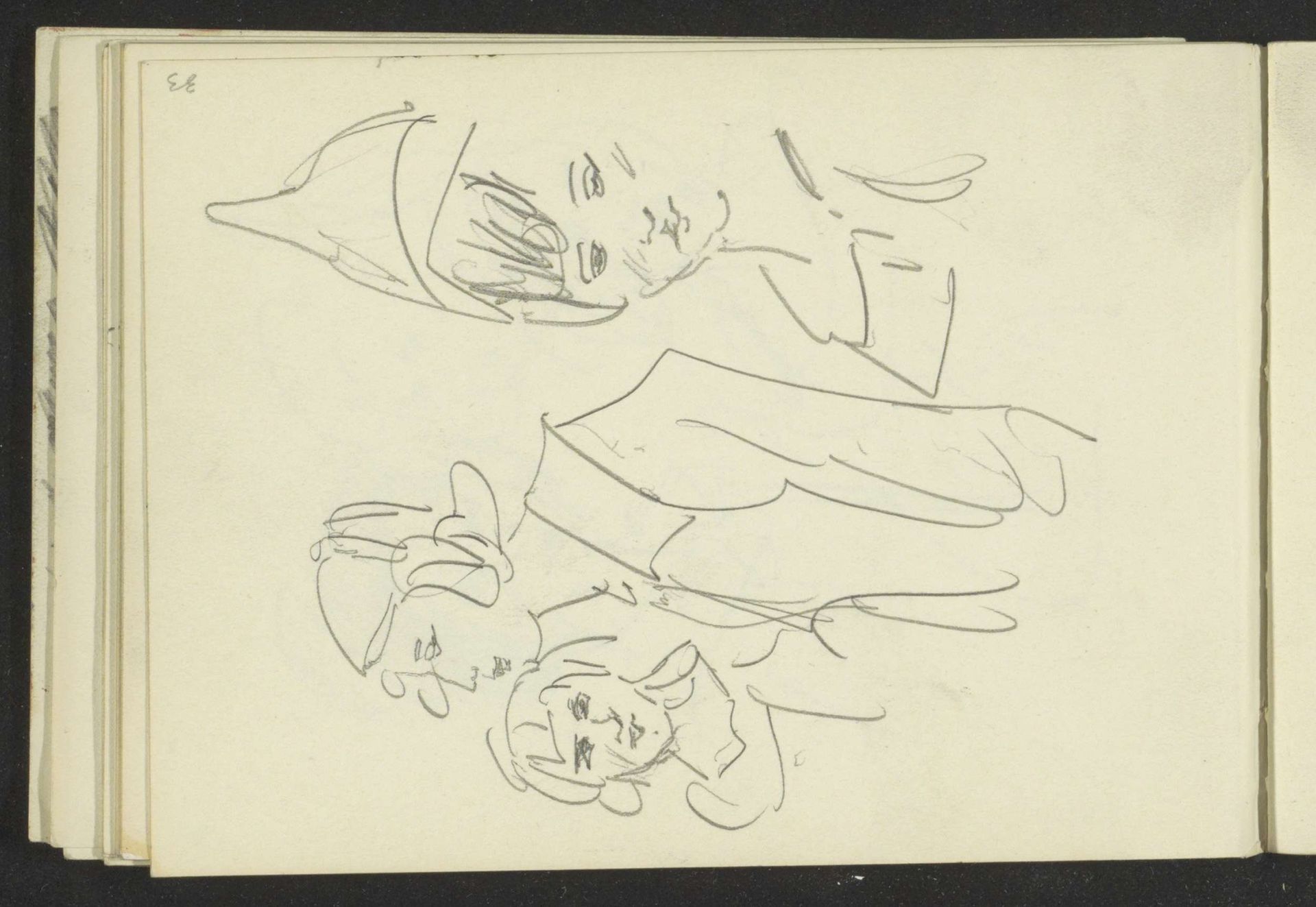 Drie vrouwen in kostuums, mogelijk variétédanseressen by Isaac Israels