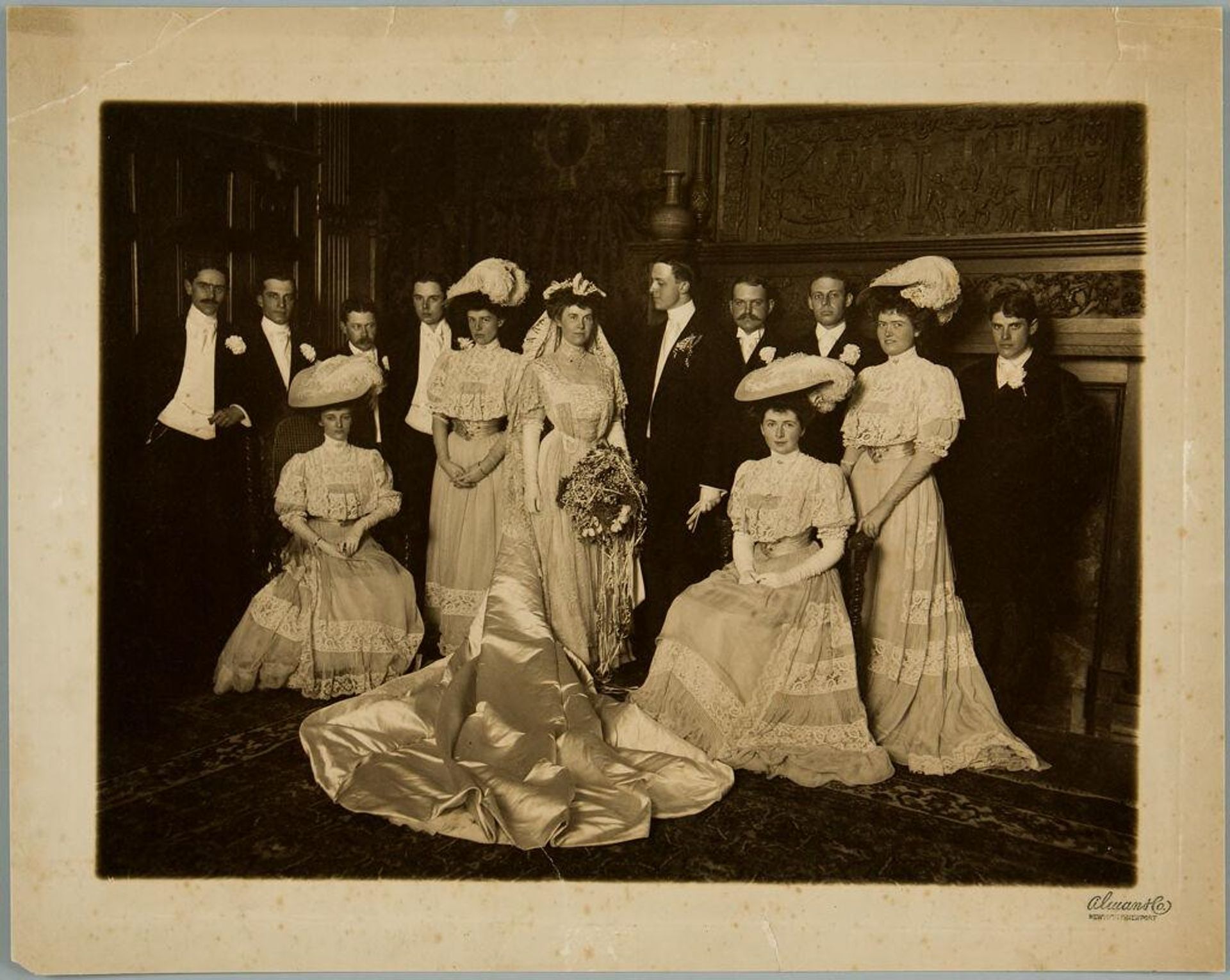 Untitled (wedding group portrait) by Louis Alman
