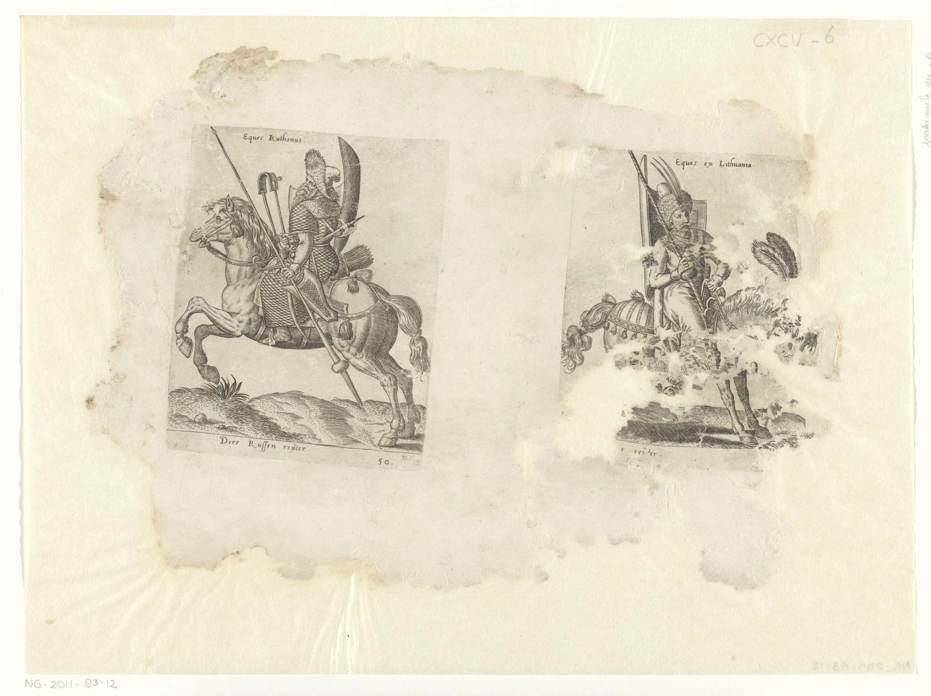 Russische en Litouwse ruiter by Abraham de Bruyn