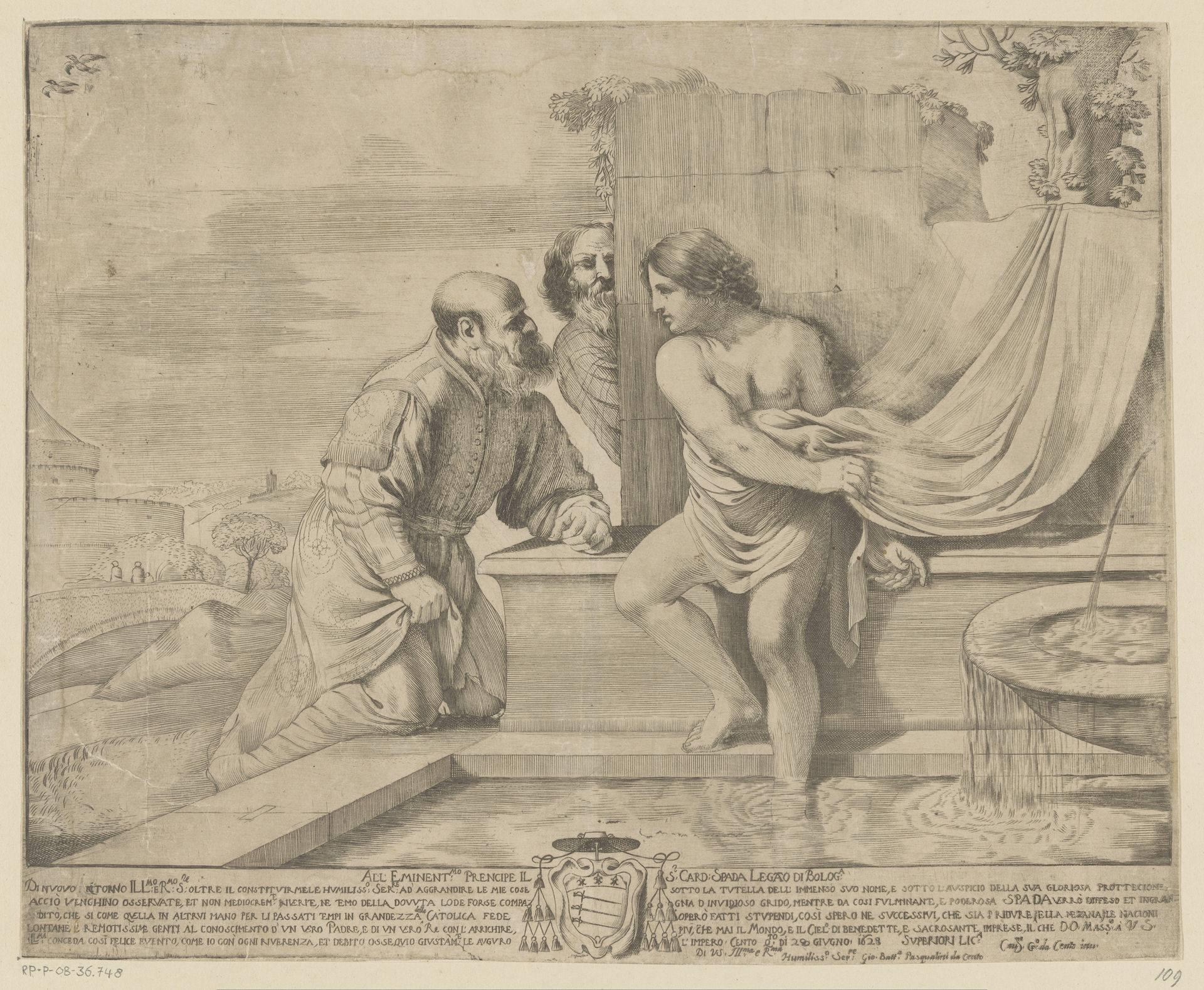 Susanna en de ouderlingen by Giovanni Battista Pasqualini