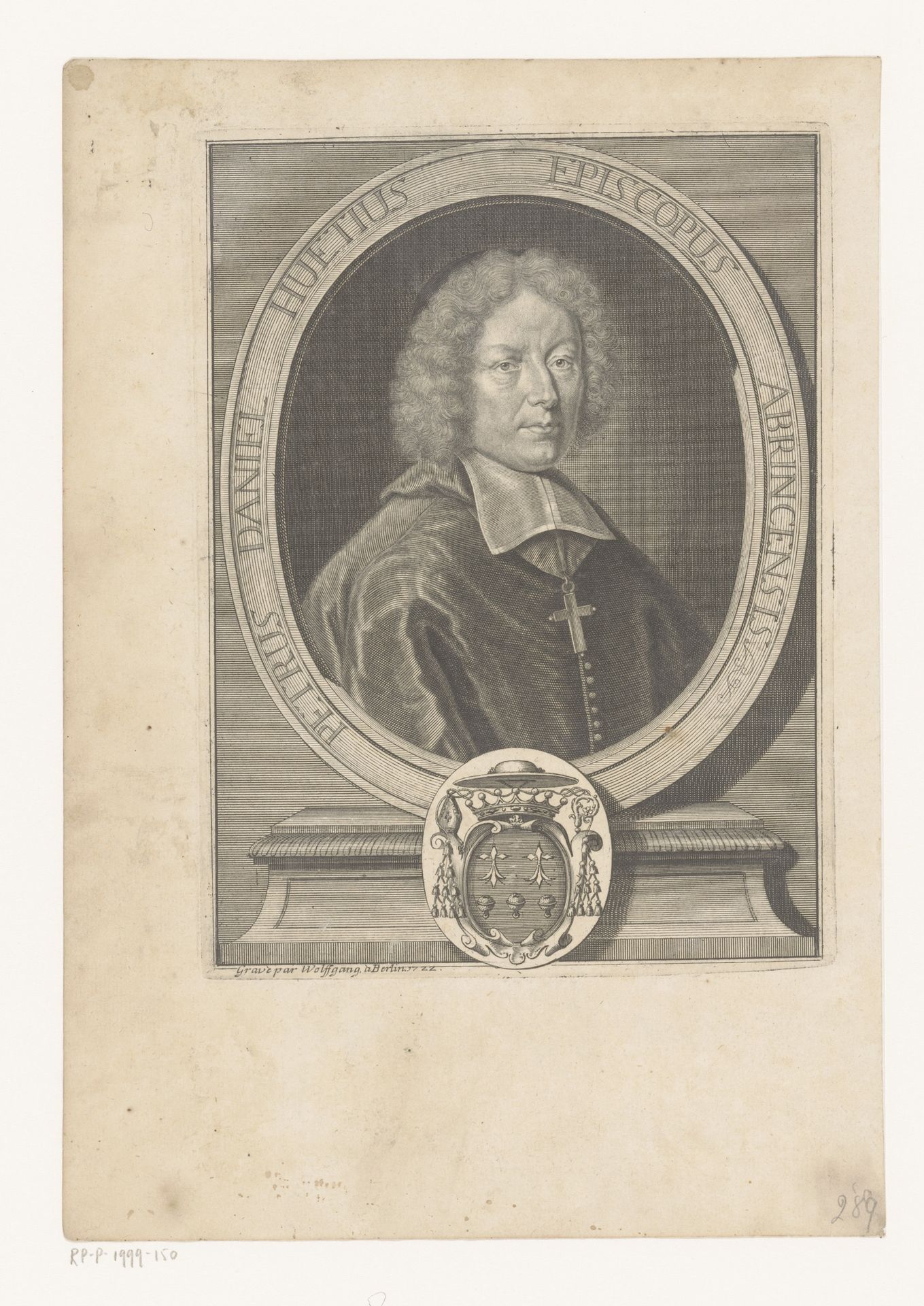 Portret van Pierre Daniel Huet by Gustav Andreas (1692-1775) Wolfgang