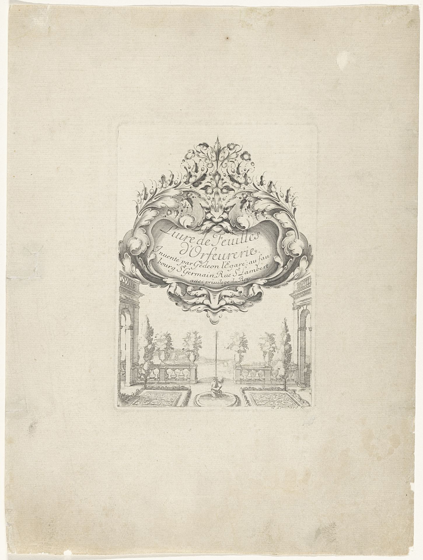 Titelprent: Livre de Feuilles d'Orfevrerie by Gédéon Légaré