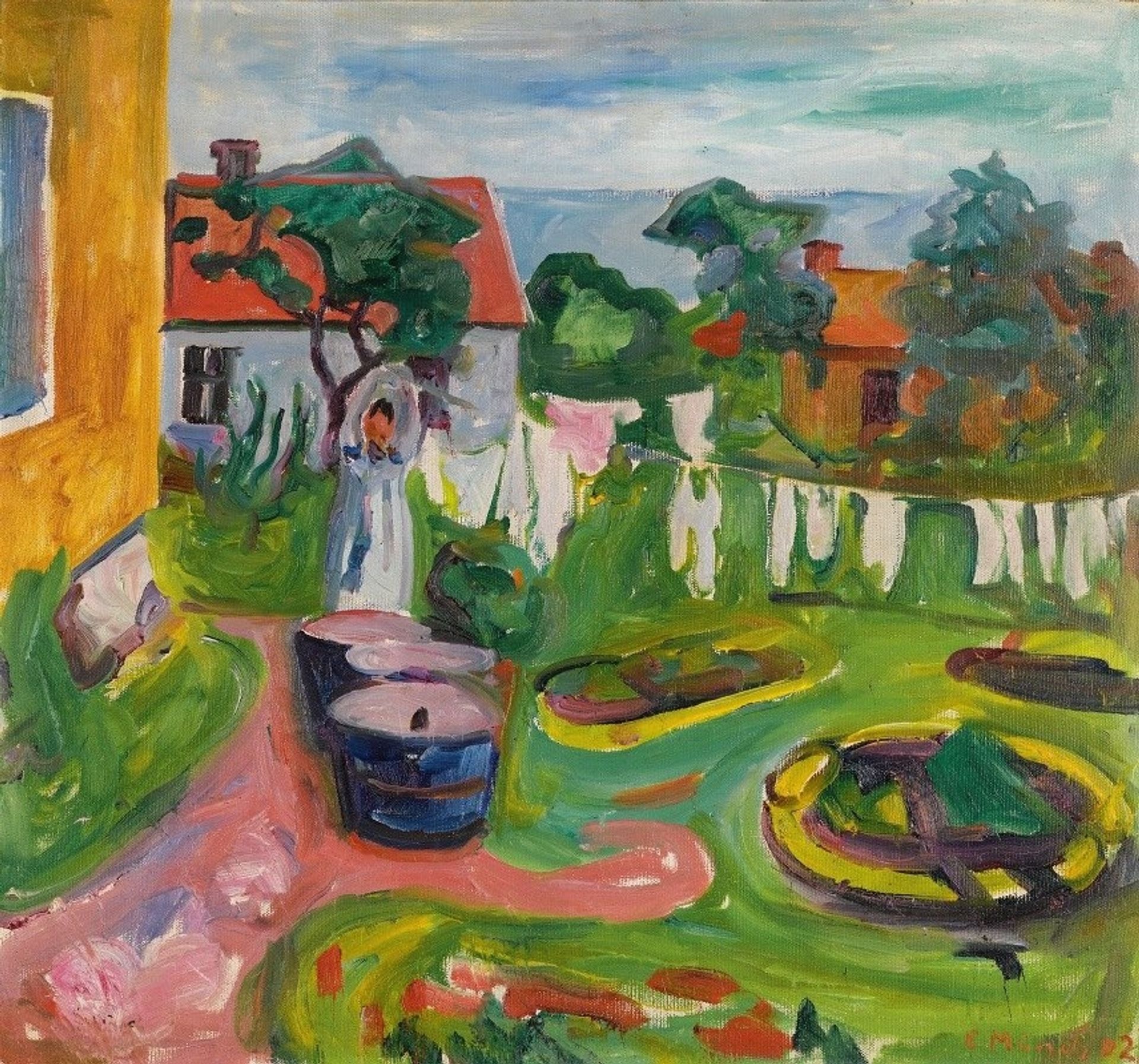 Clothes On A Line In Åsgårdstrand by Edvard Munch