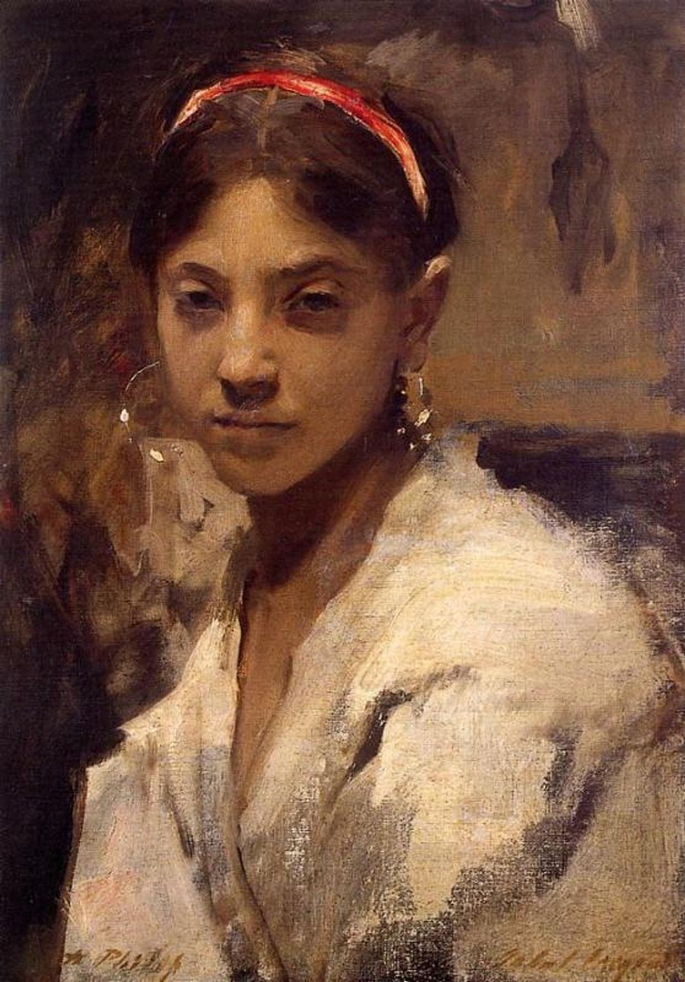 Head of a Capri Girl by John Singer Sargent