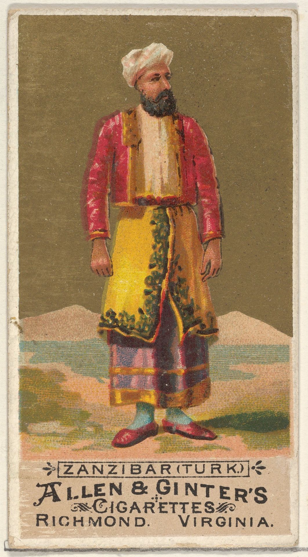 Zanzibar (Turk), from the Natives in Costume series (N16) for Allen & Ginter Cigarettes Brands by Allen & Ginter