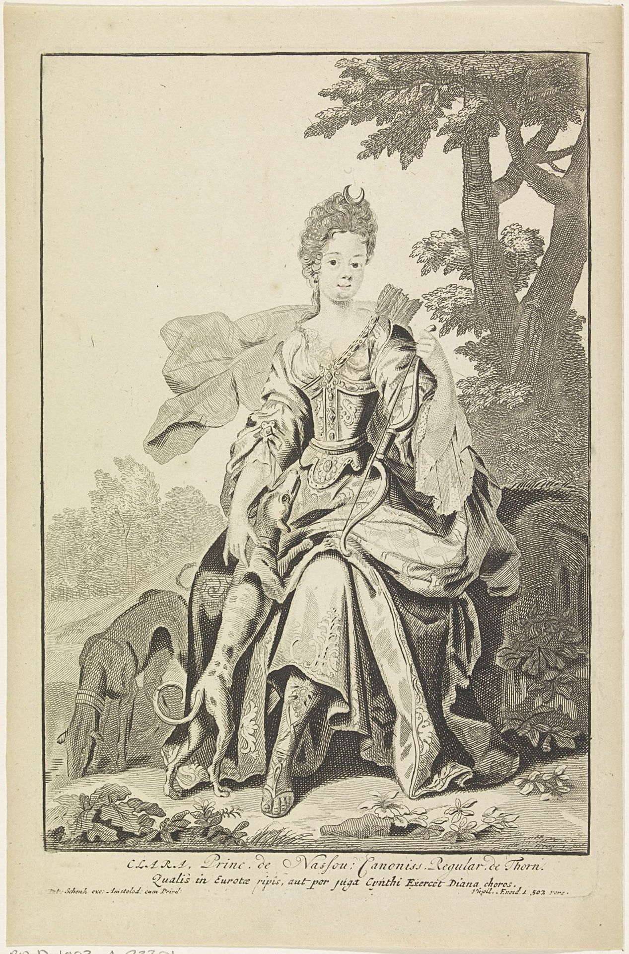 Portret van Clara Juliana, gravin van Nassau-Siegen by Anonymous