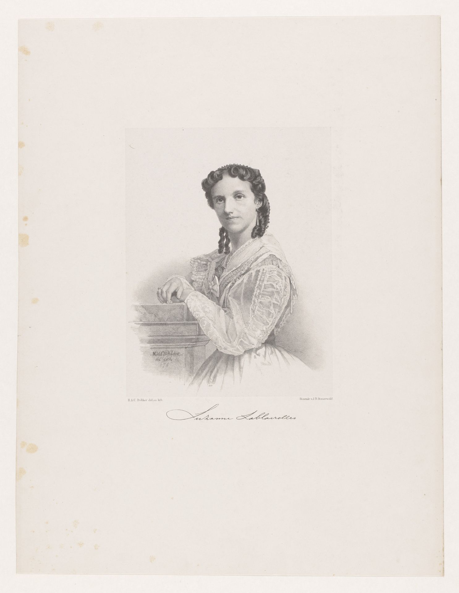 Portret van Suzanna Sablairolles by Hendrik Adriaan Christiaan Dekker